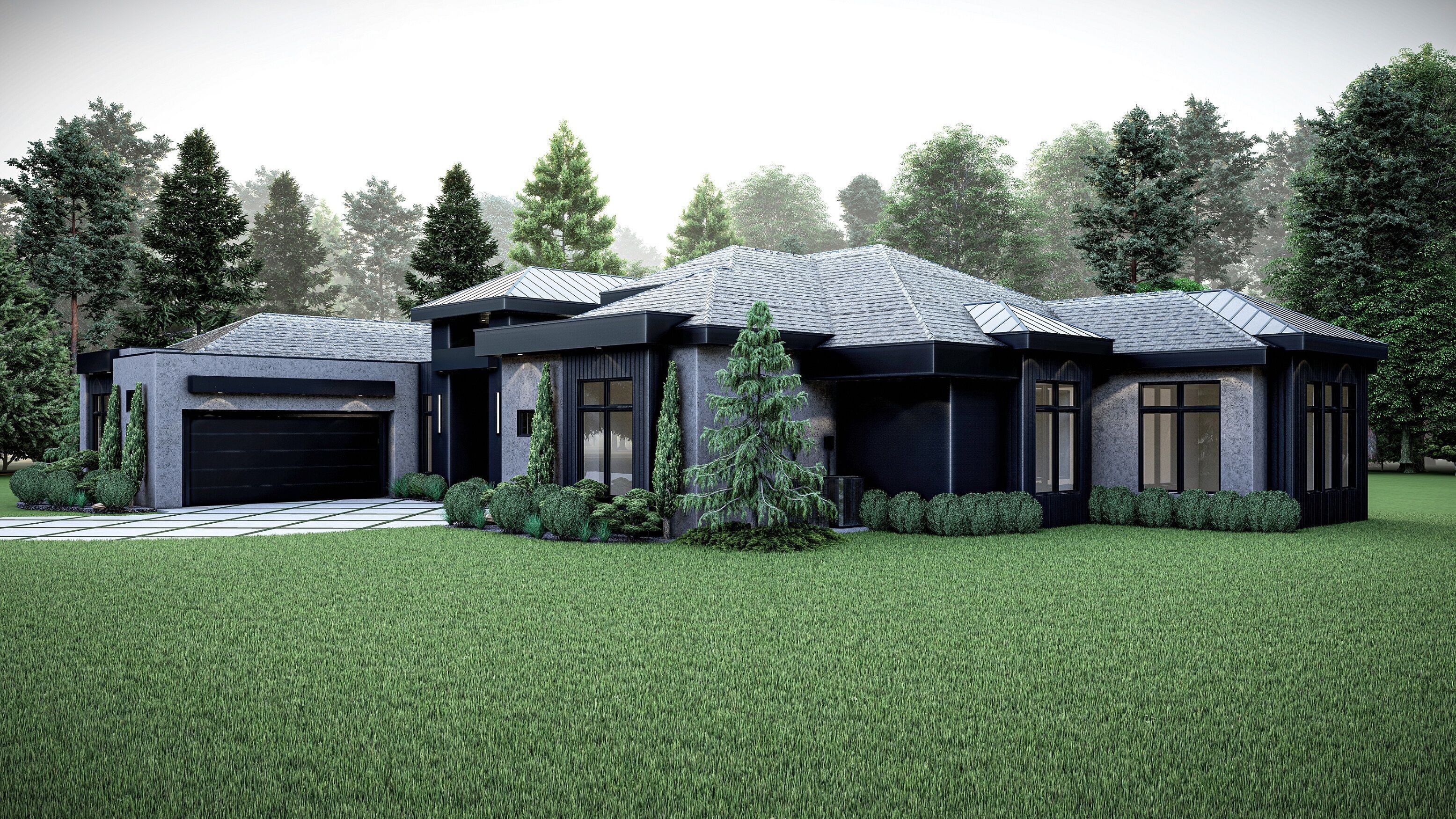 Modern House Number 11 - Stl-Dae file - 3d model Only 3D print model_1