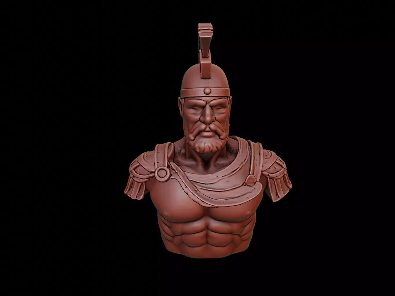Gladiator Slave Bust 3D print model_0