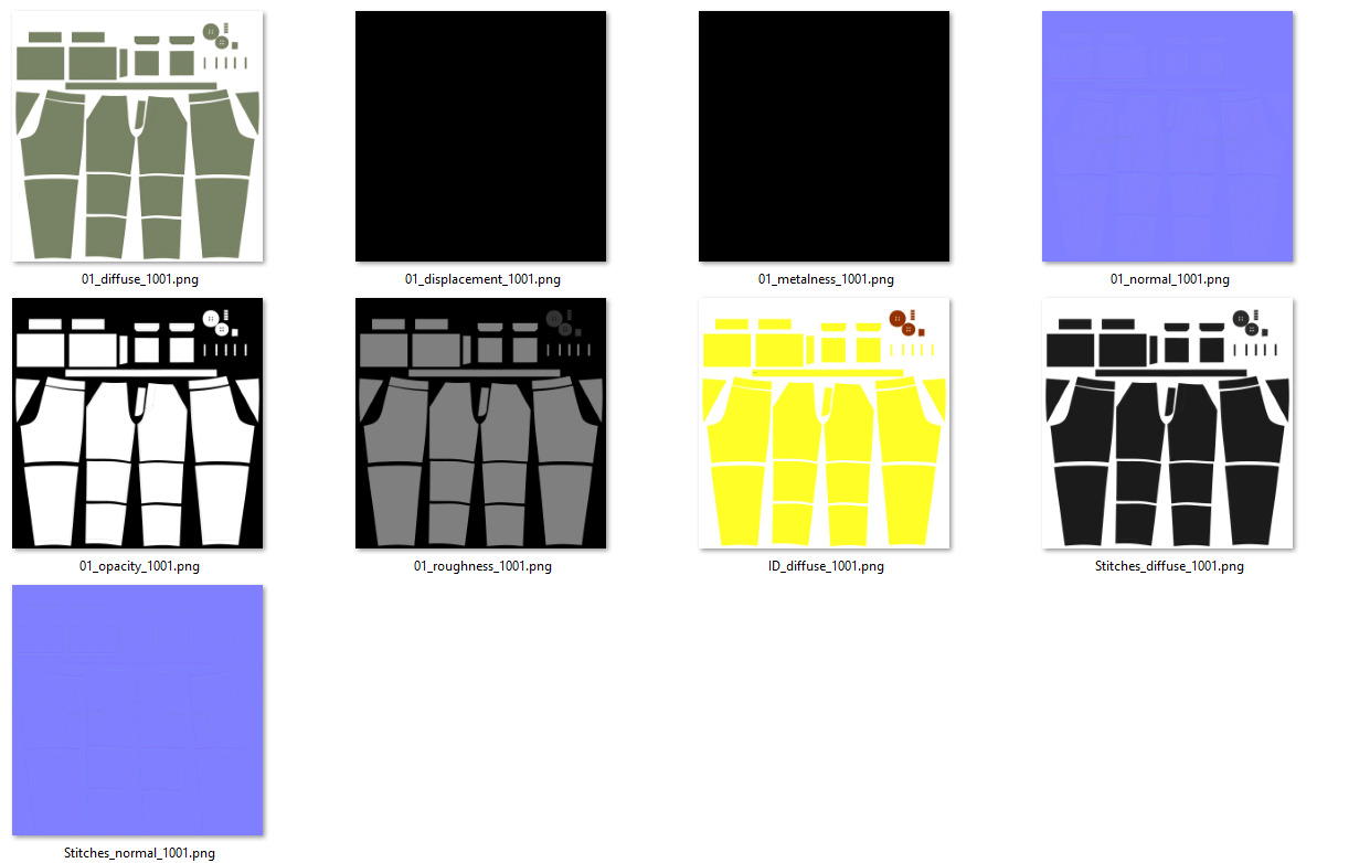 Male Cargo Pant 3D model_2