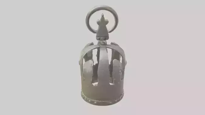 Crown keychain model Low-poly 3D model