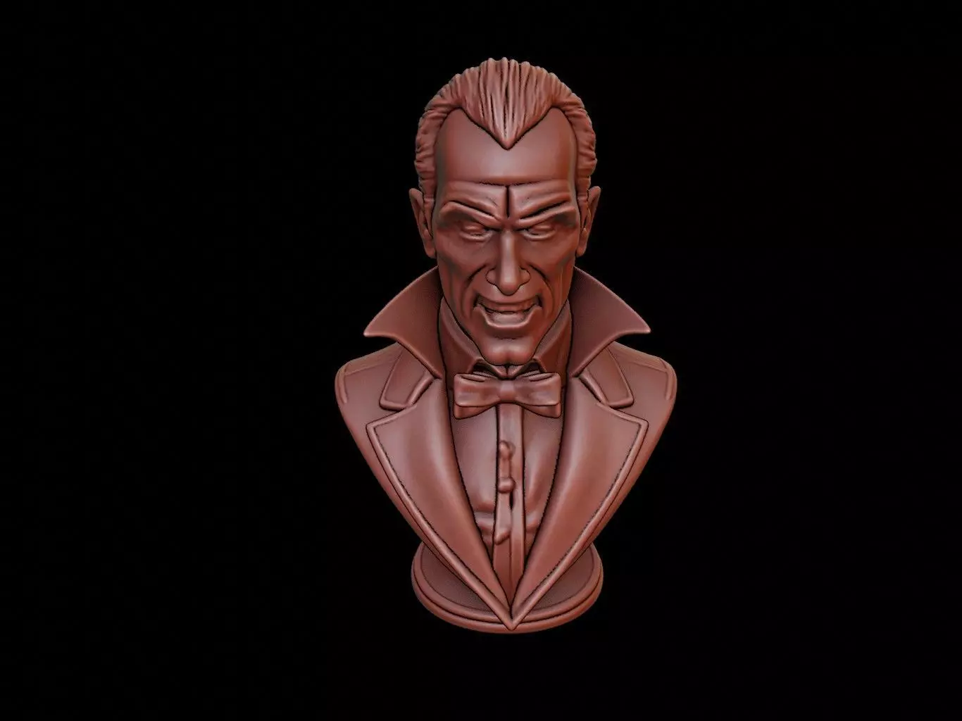 Gothic Vampire Bust 3D print model_0