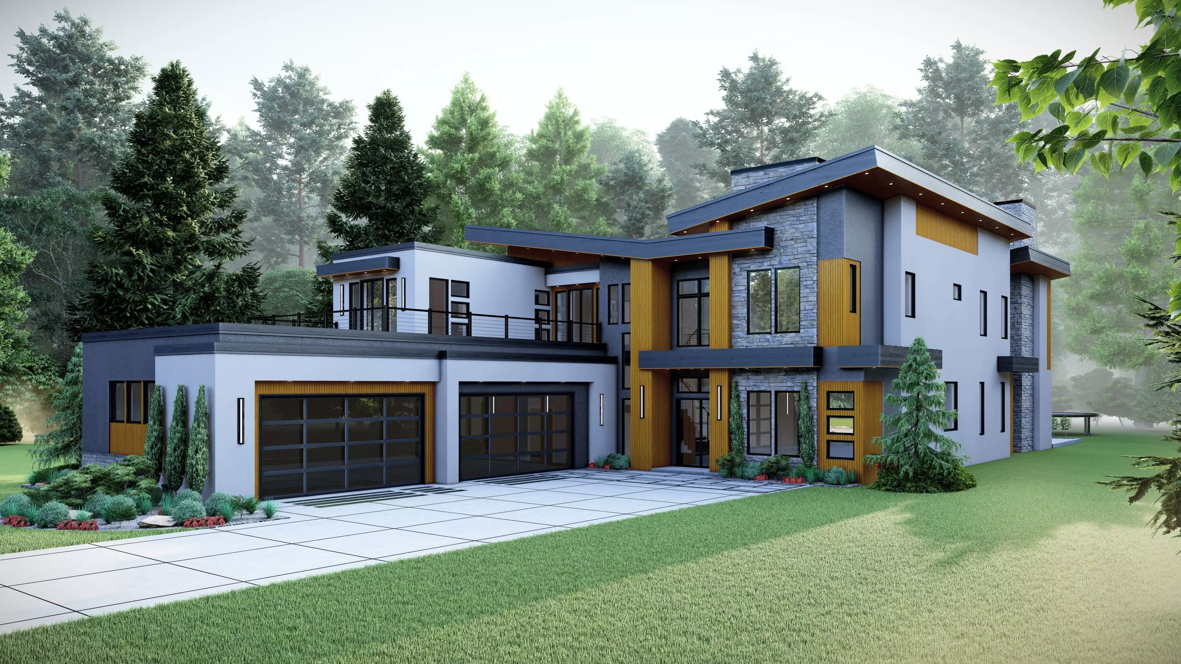 Modern House Number 12 - Stl -Dae file - 3d model Only 3D print model_0