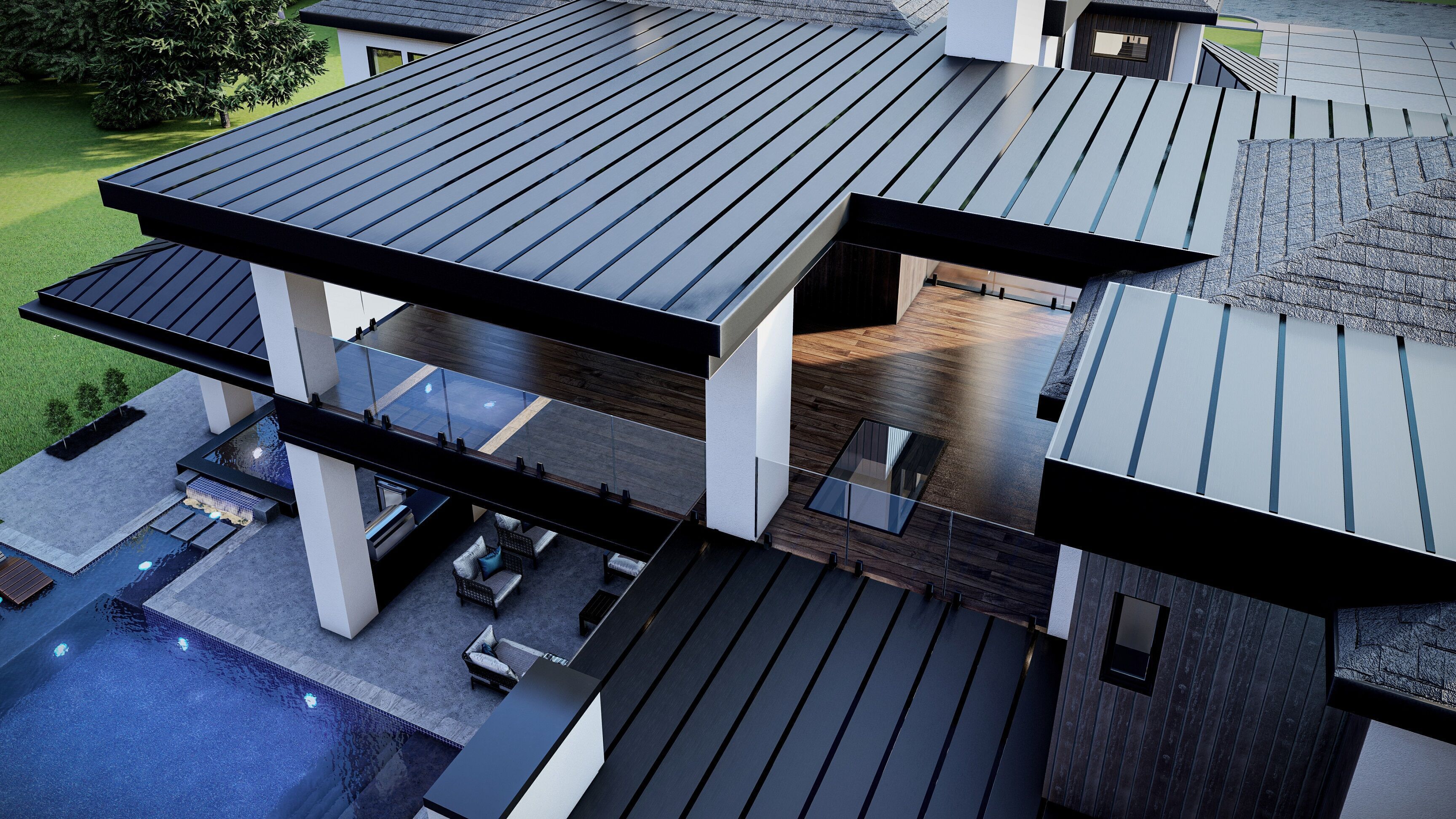 Modern House Number 12 - Stl -Dae file - 3d model Only 3D print model_4