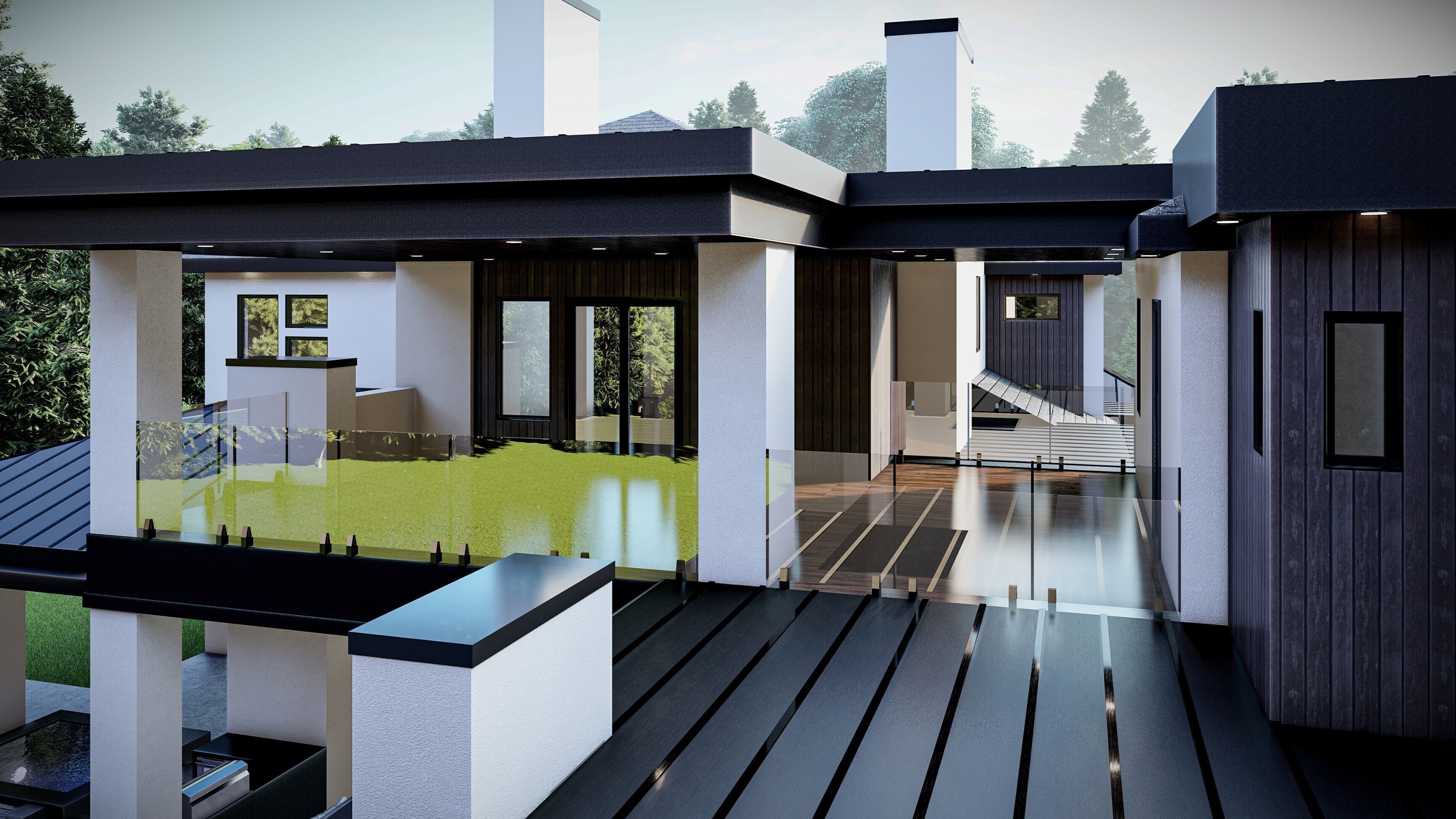 Modern House Number 12 - Stl -Dae file - 3d model Only 3D print model_5