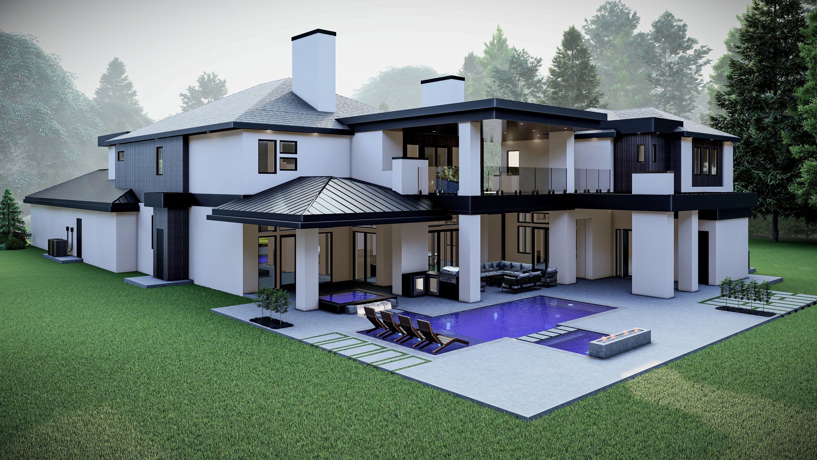 Modern House Number 12 - Stl -Dae file - 3d model Only 3D print model_9