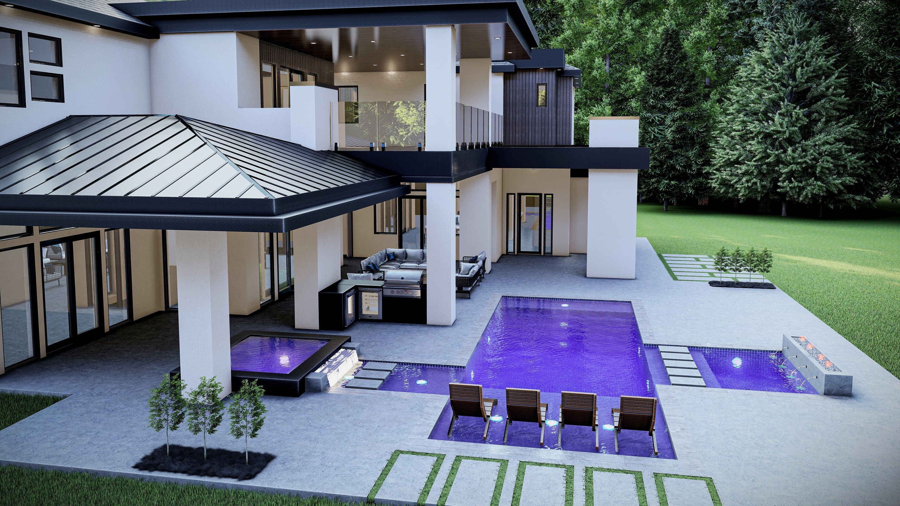 Modern House Number 12 - Stl -Dae file - 3d model Only 3D print model_10