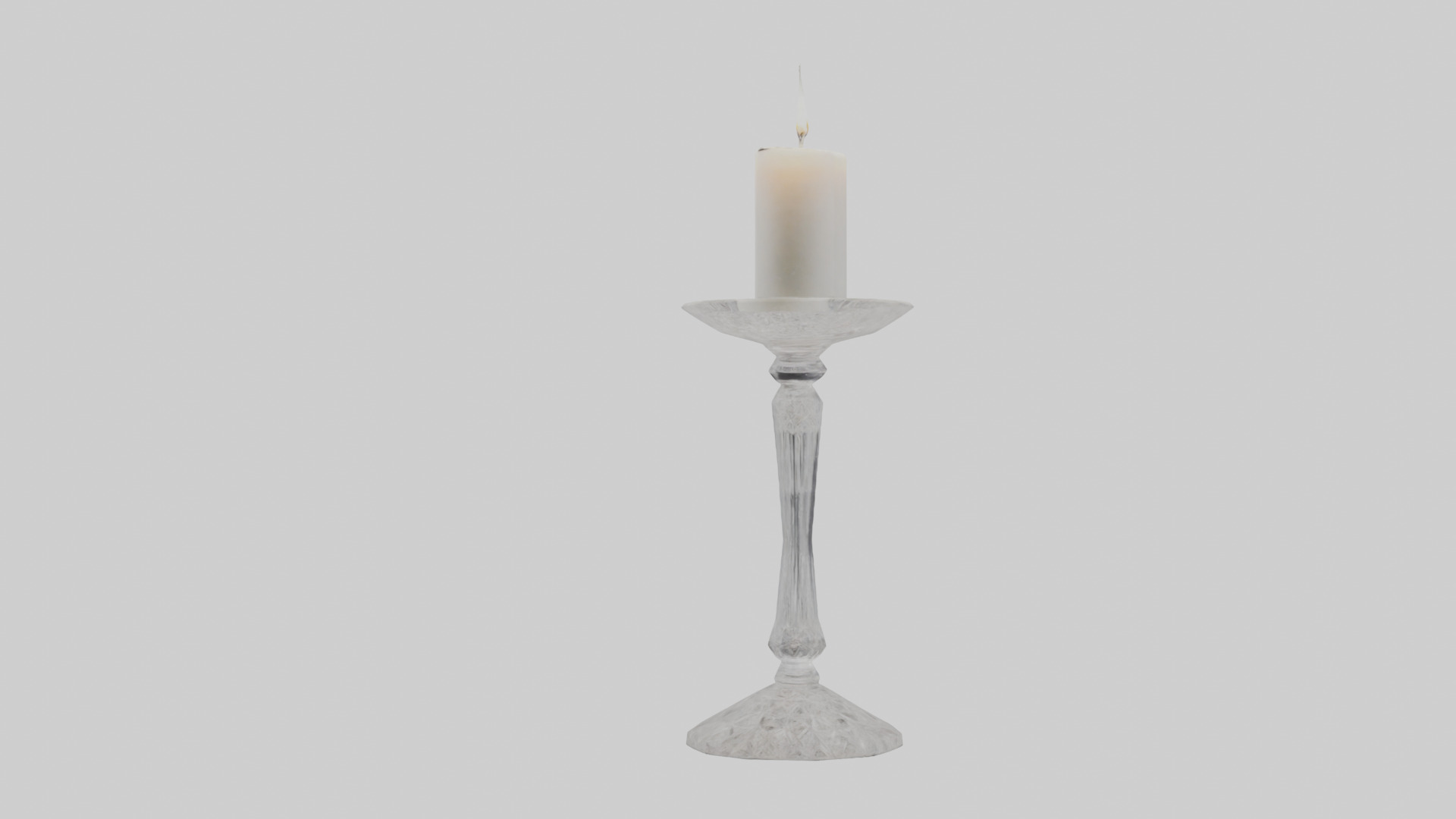 Crystal candle holder model Low-poly 3D model_13
