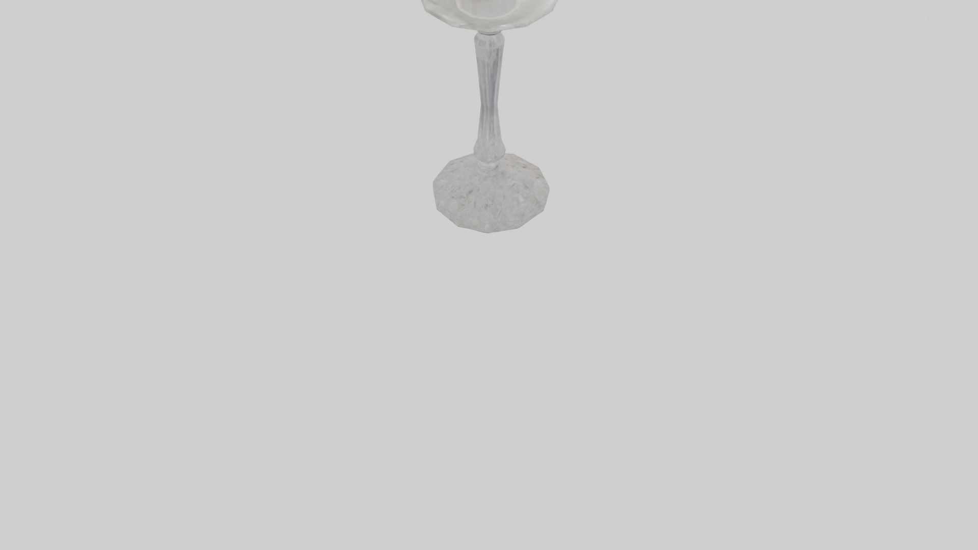 Crystal candle holder model Low-poly 3D model_4