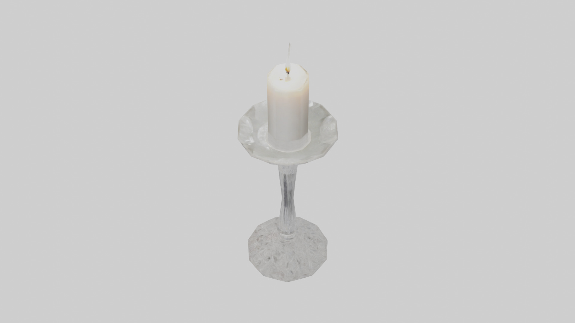 Crystal candle holder model Low-poly 3D model_27