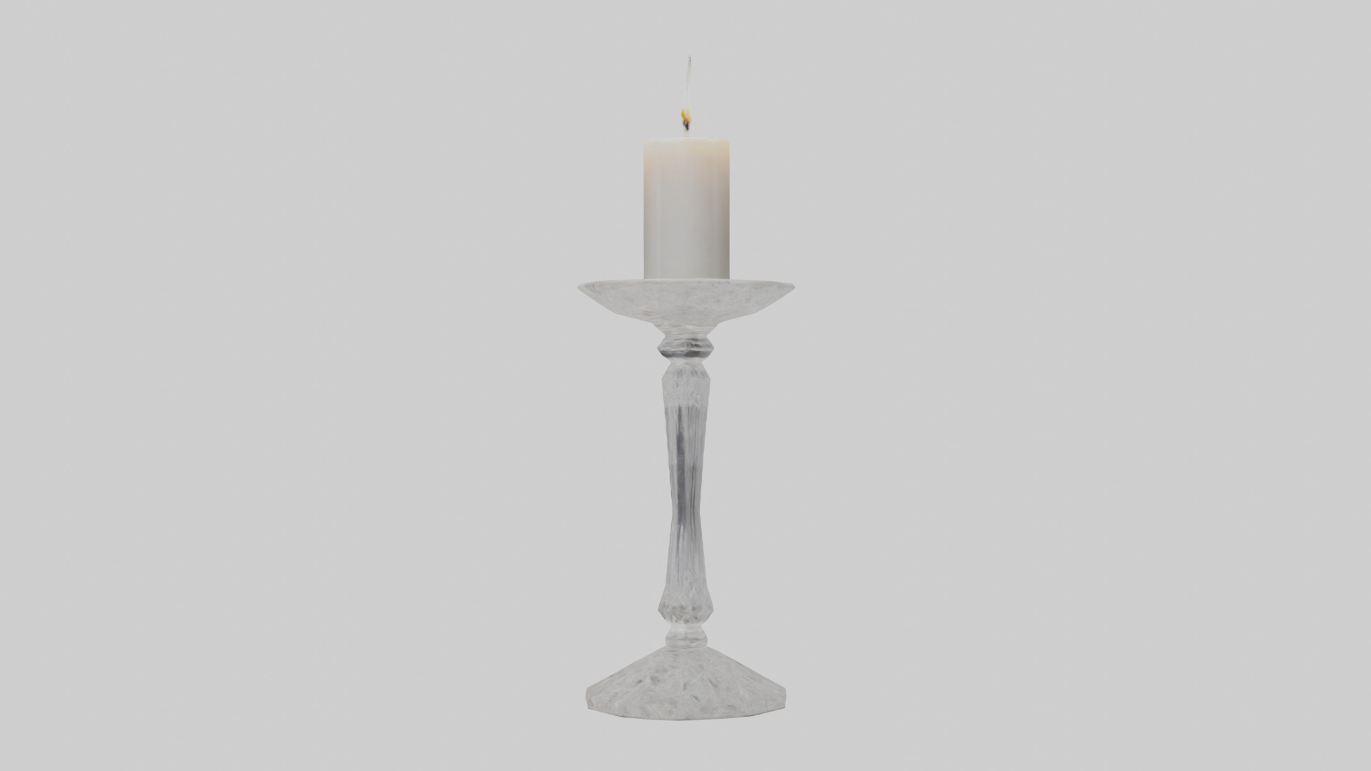 Crystal candle holder model Low-poly 3D model_22