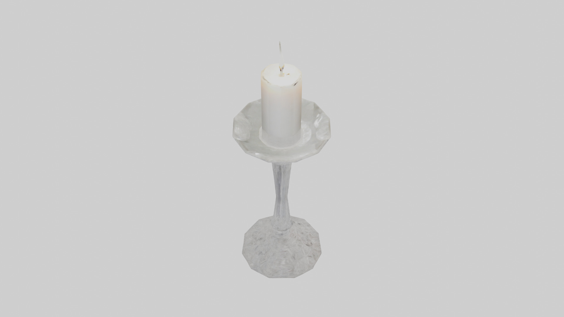 Crystal candle holder model Low-poly 3D model_28