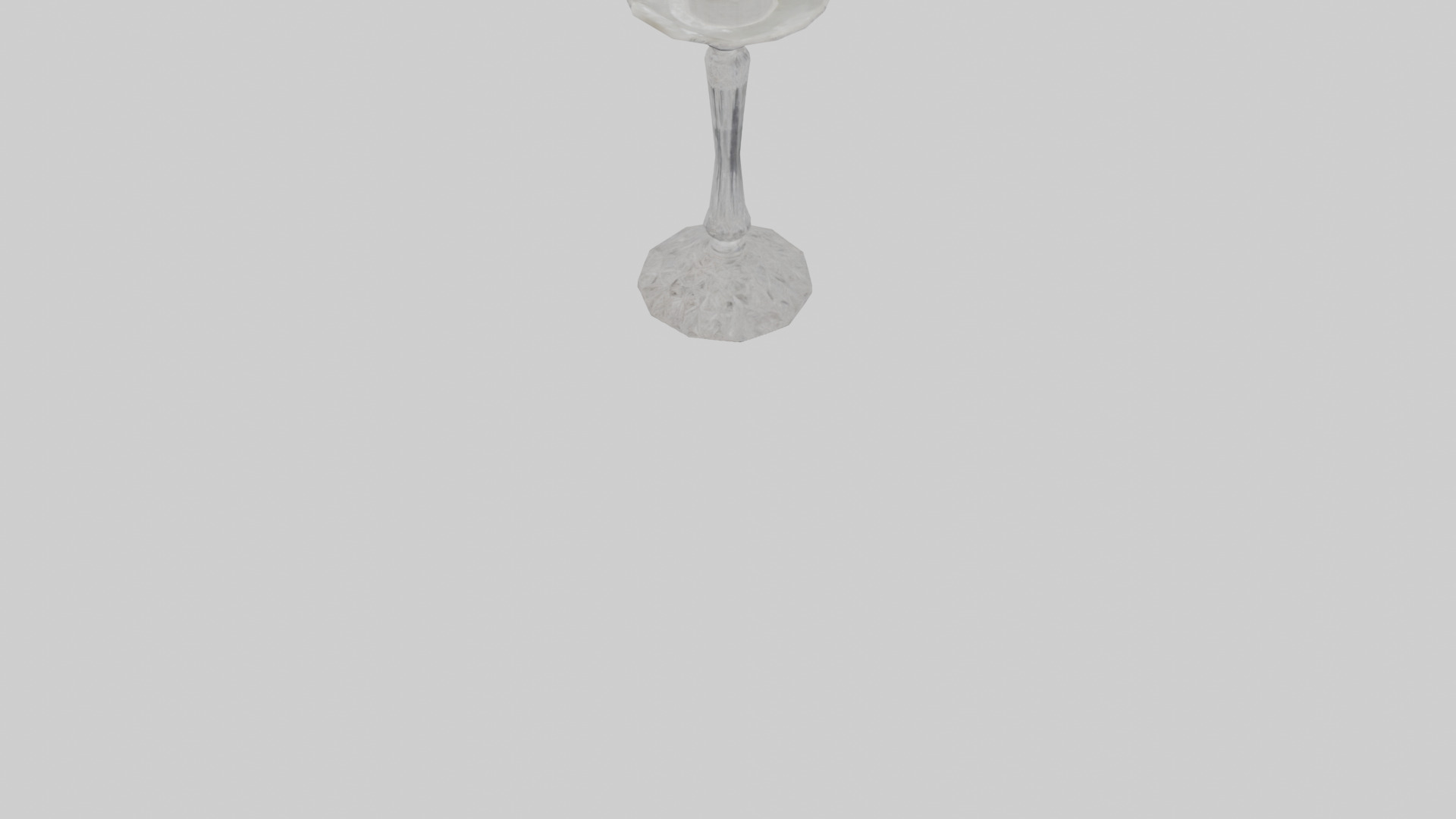 Crystal candle holder model Low-poly 3D model_5