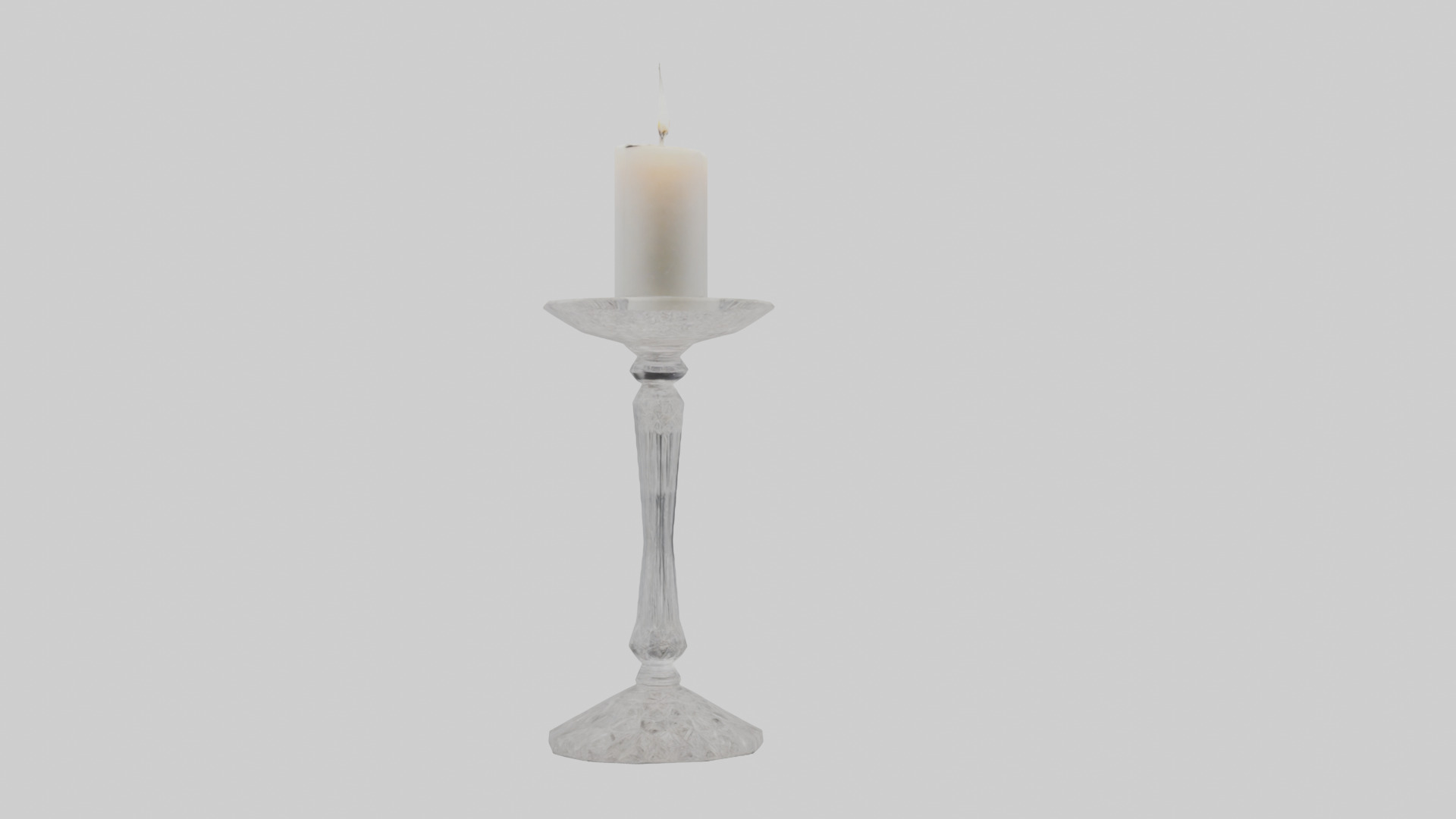 Crystal candle holder model Low-poly 3D model_20