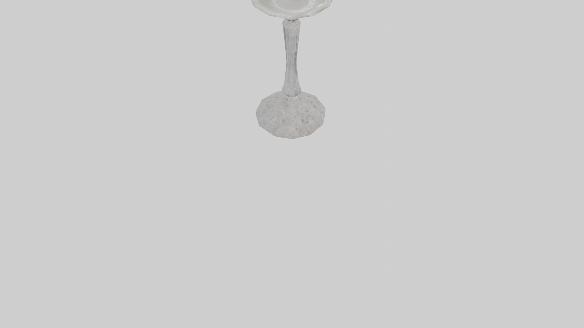 Crystal candle holder model Low-poly 3D model_6