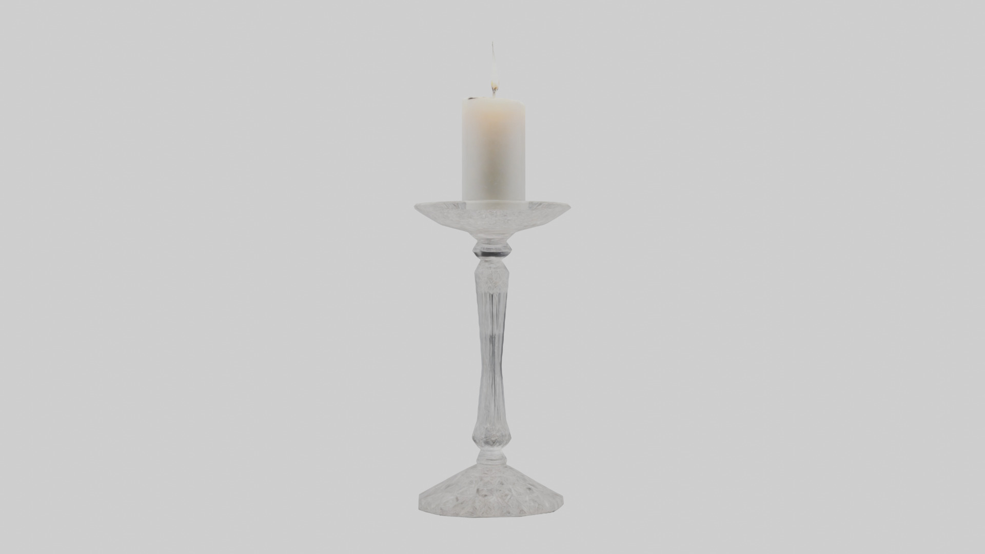 Crystal candle holder model Low-poly 3D model_19