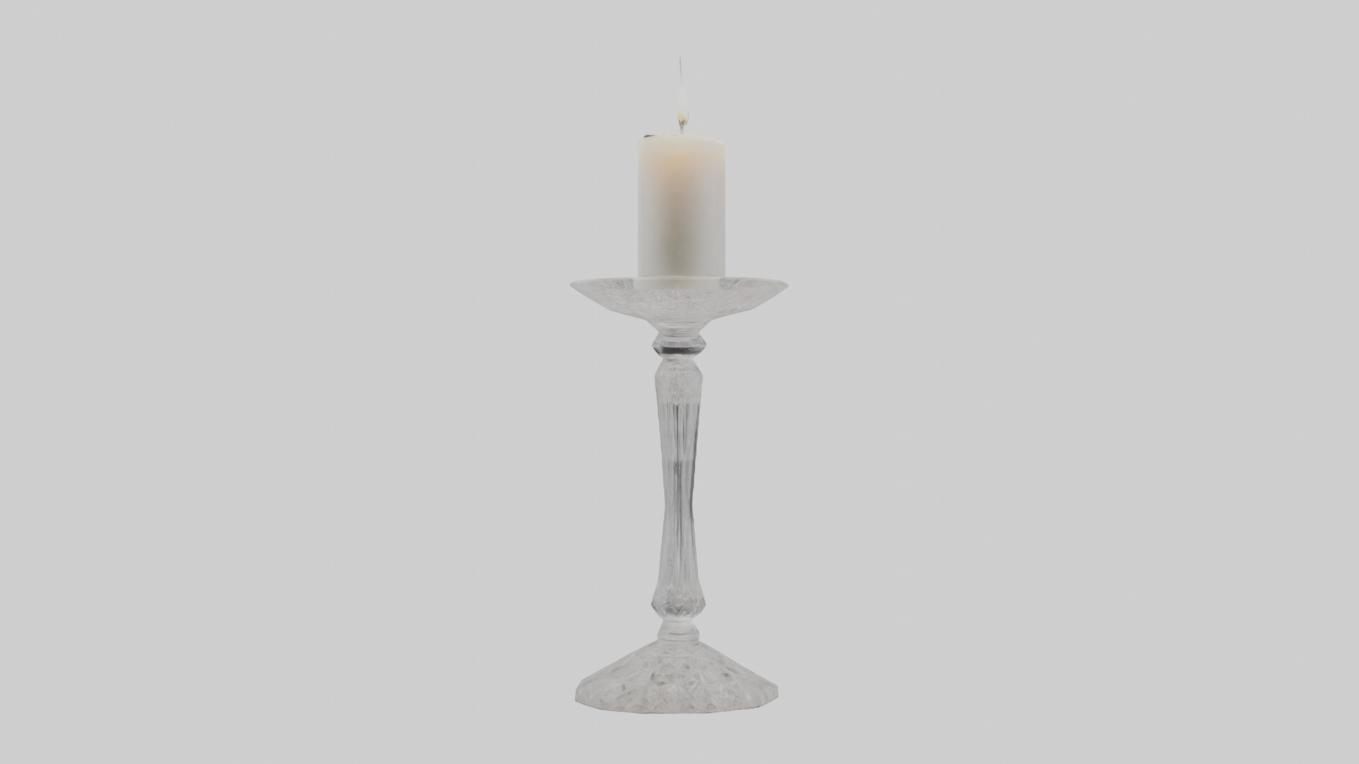 Crystal candle holder model Low-poly 3D model_14