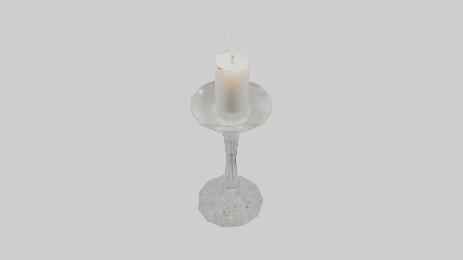 Crystal candle holder model Low-poly 3D model_26