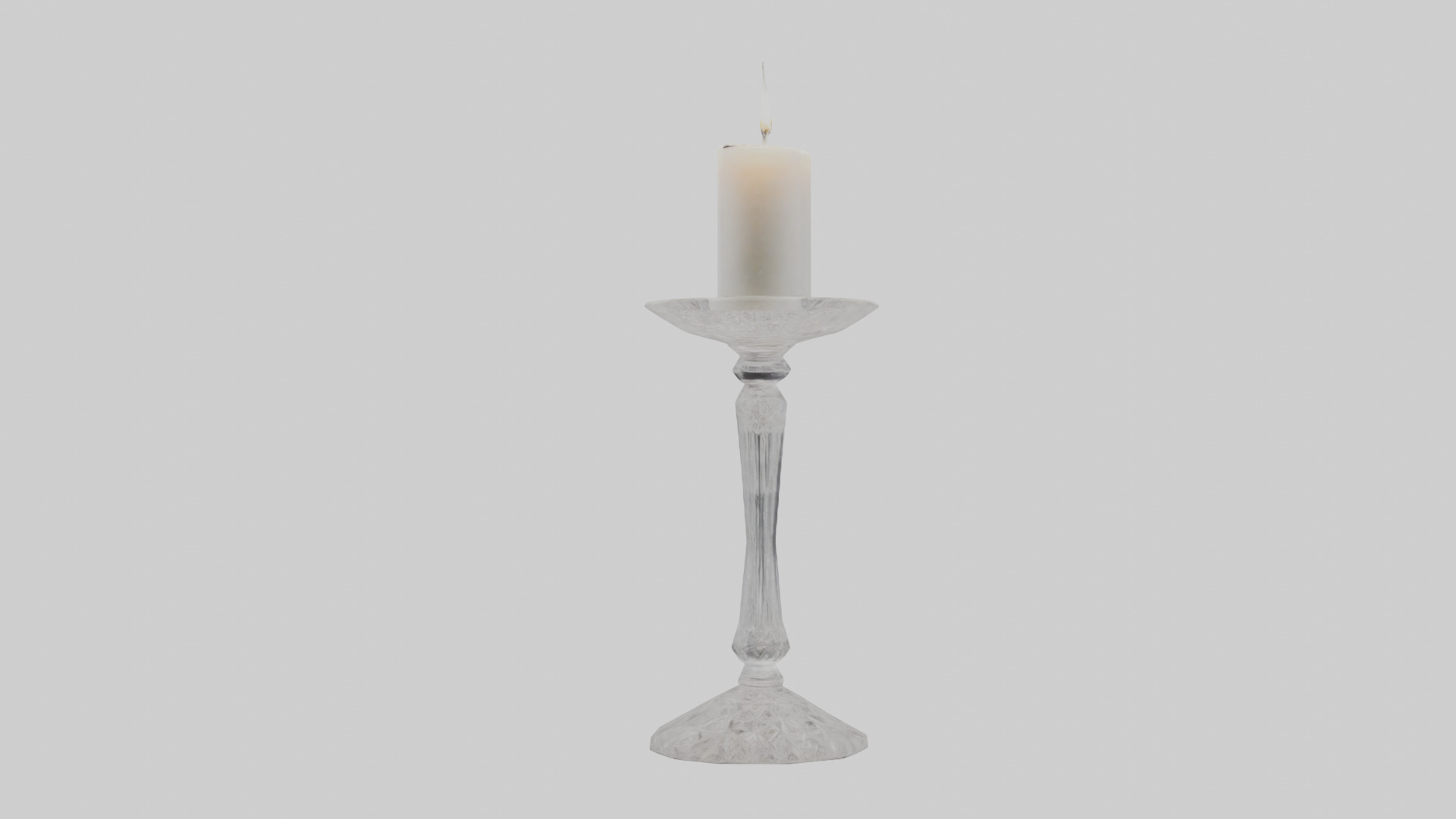 Crystal candle holder model Low-poly 3D model_12