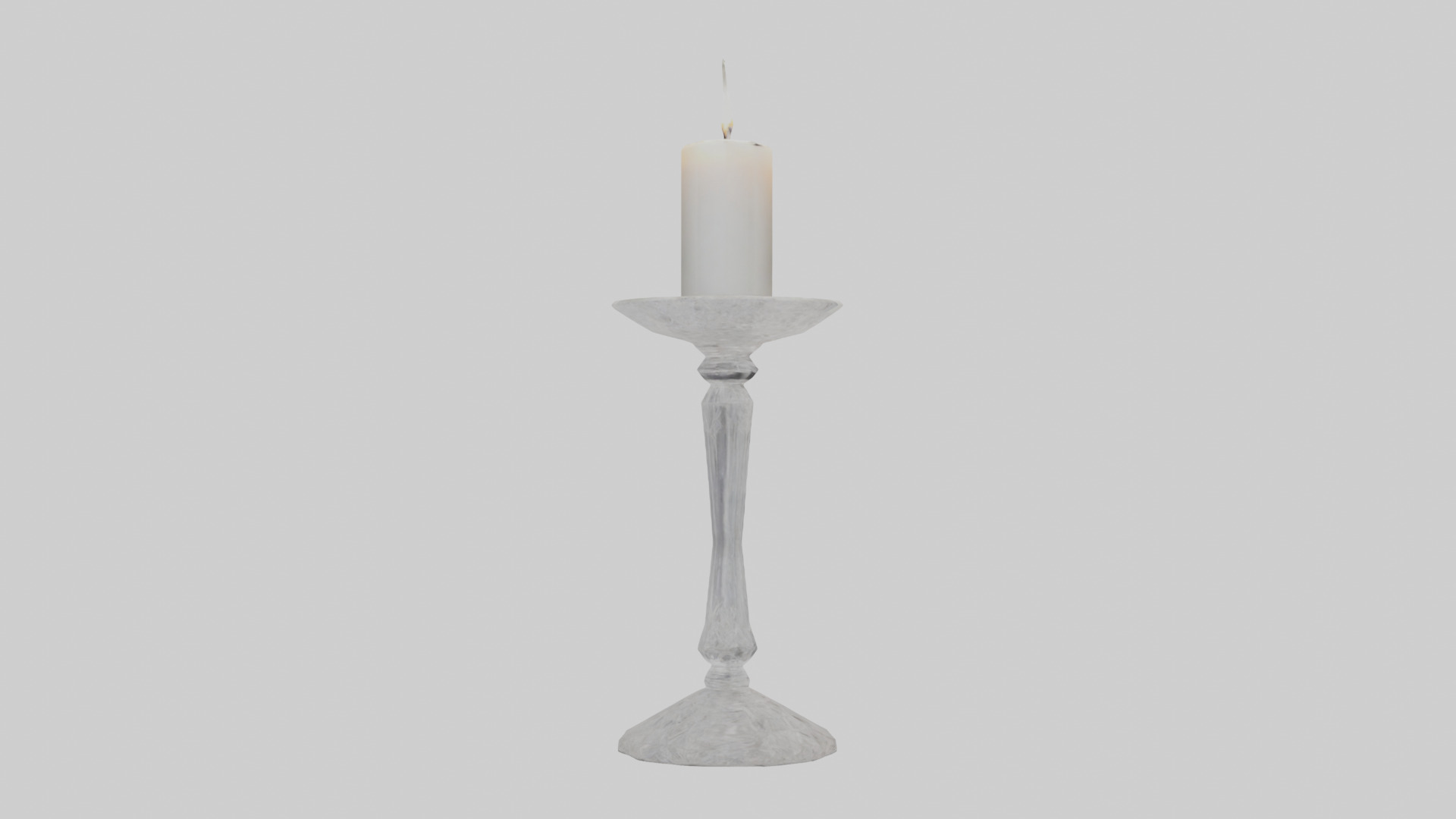 Crystal candle holder model Low-poly 3D model_23