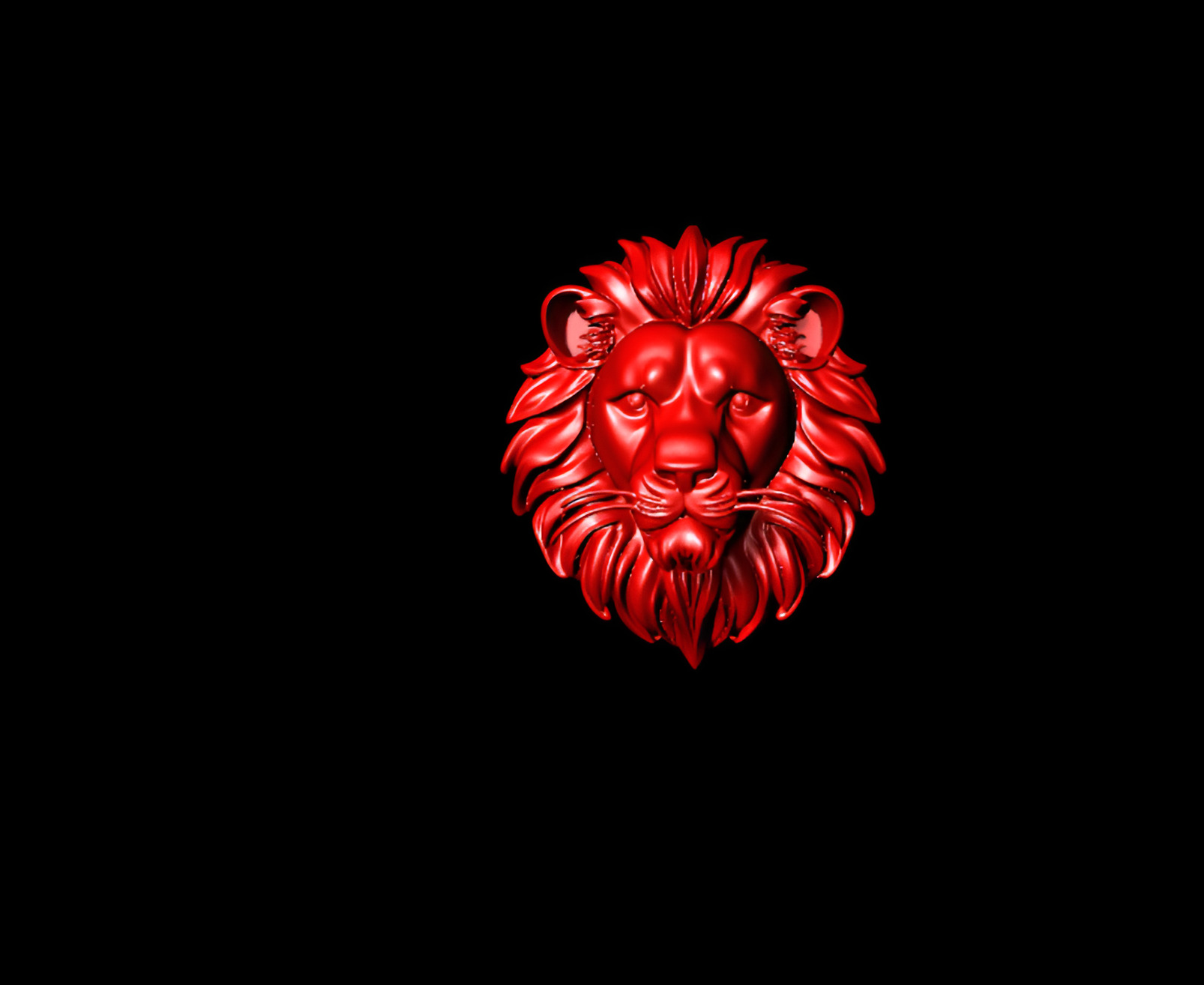 Lion head 3D print model_3