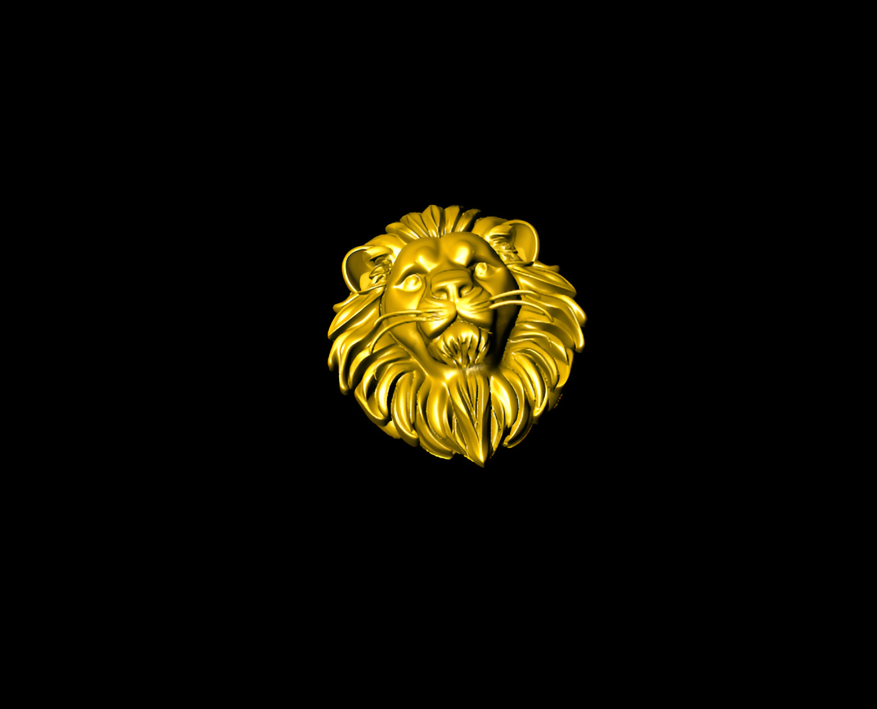 Lion head 3D print model_4