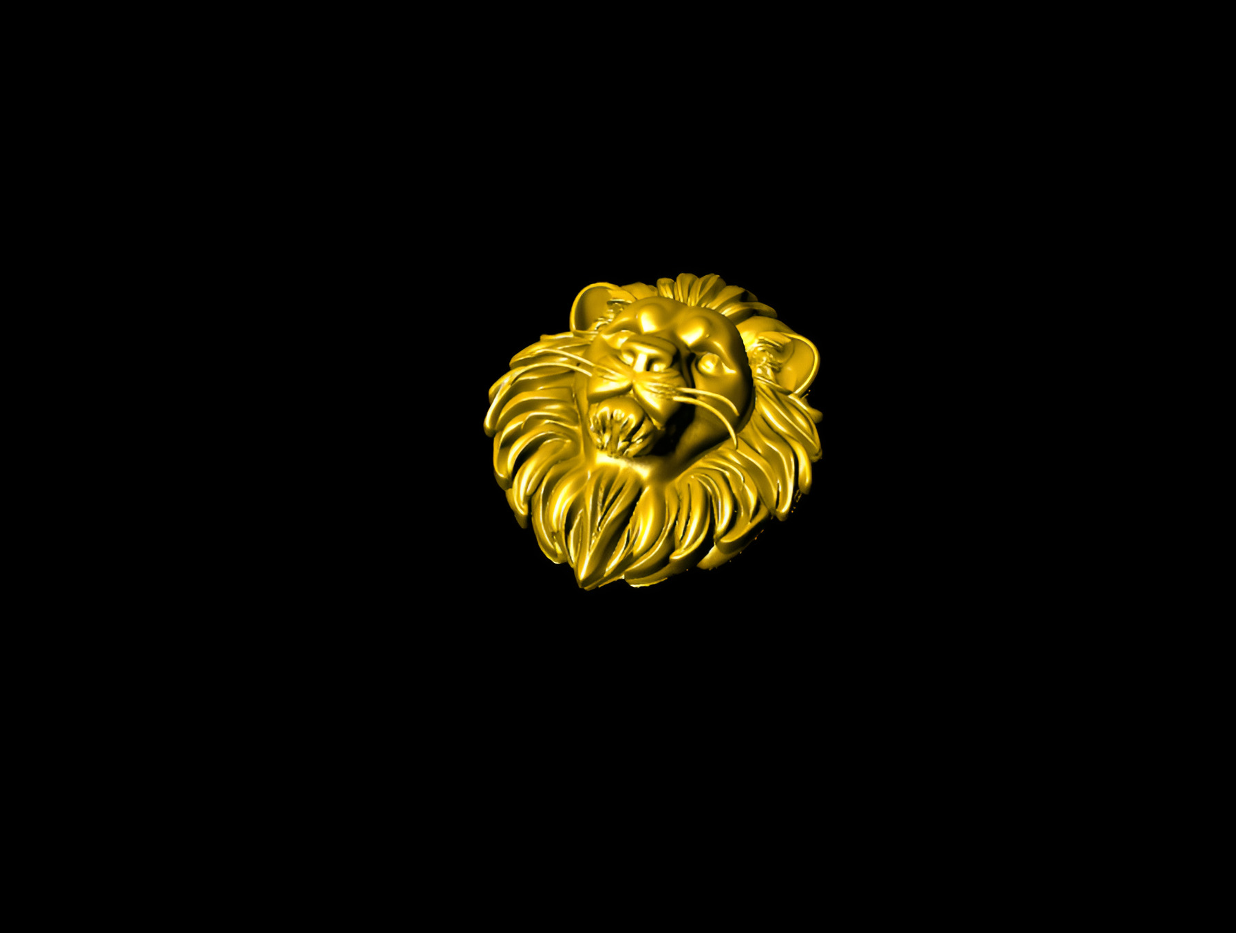 Lion head 3D print model_5