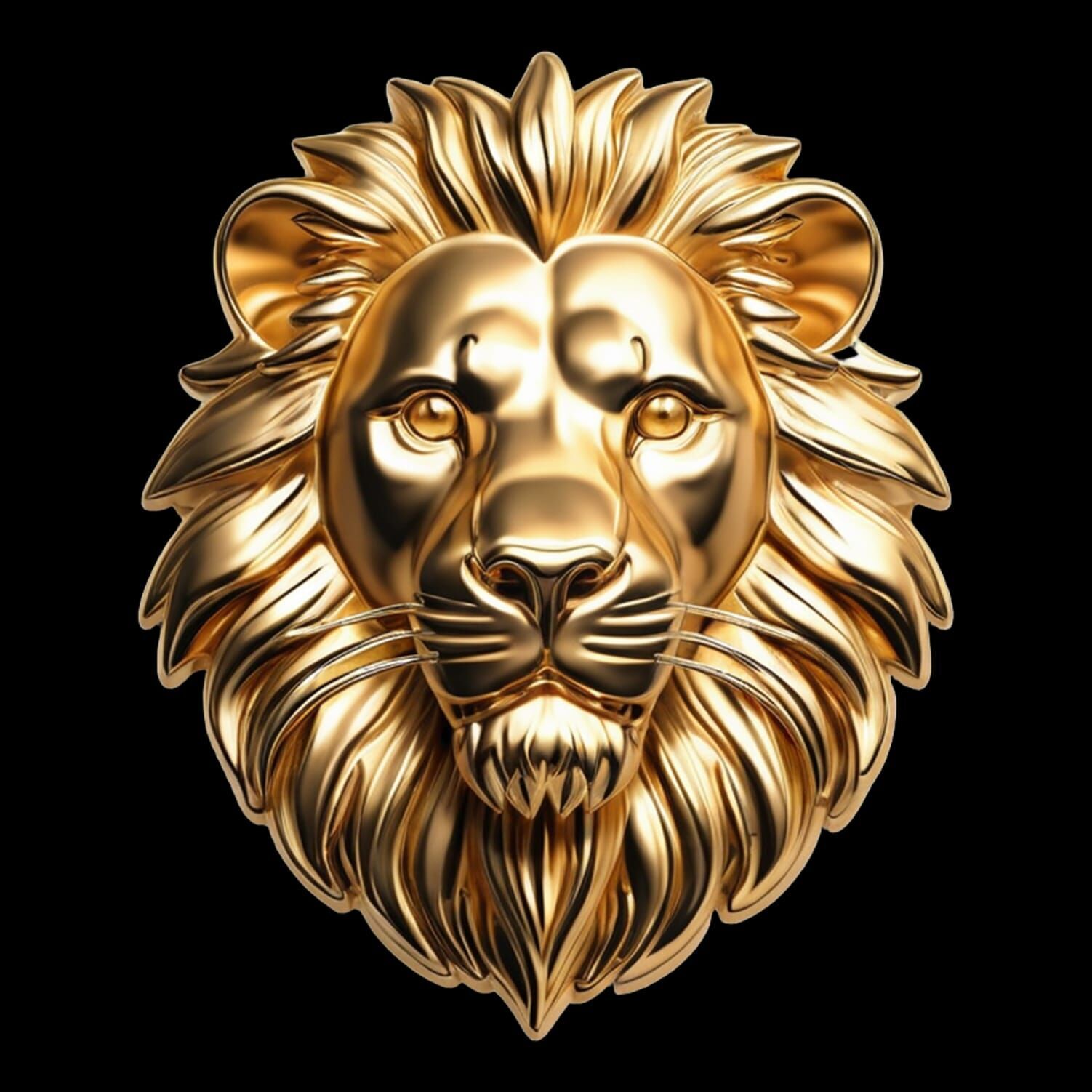 Lion head 3D print model_8