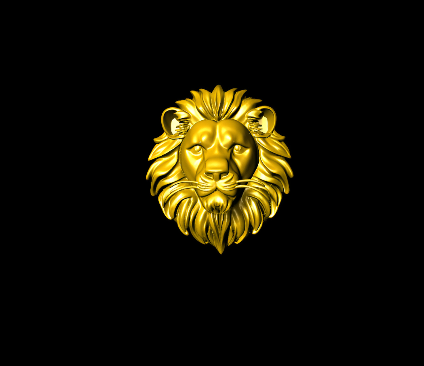 Lion head 3D print model_1