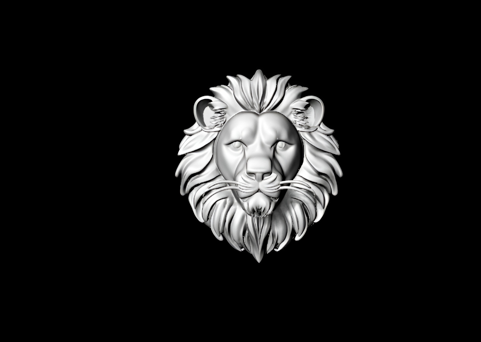 Lion head 3D print model_2