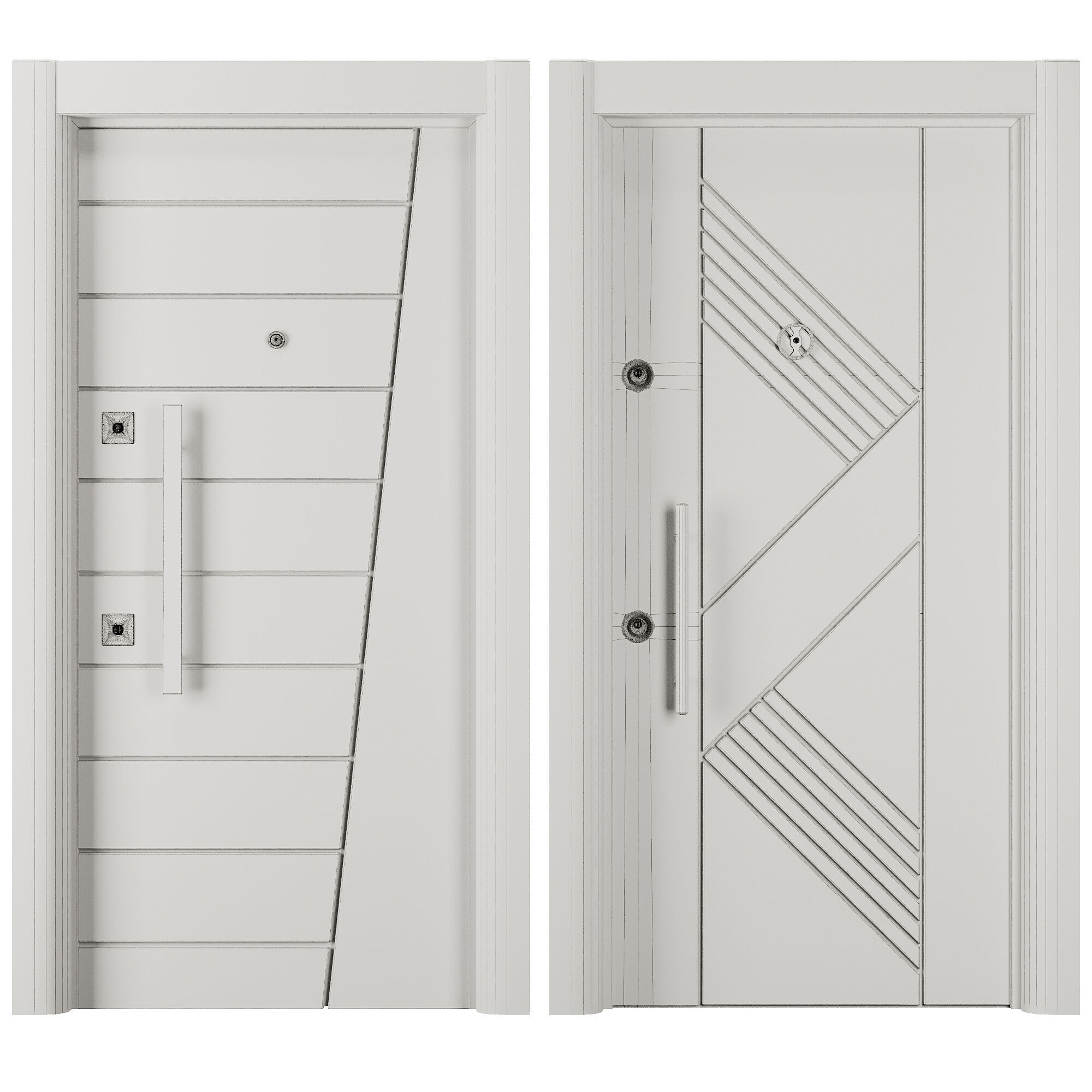 Entrance door set41 3D model_5