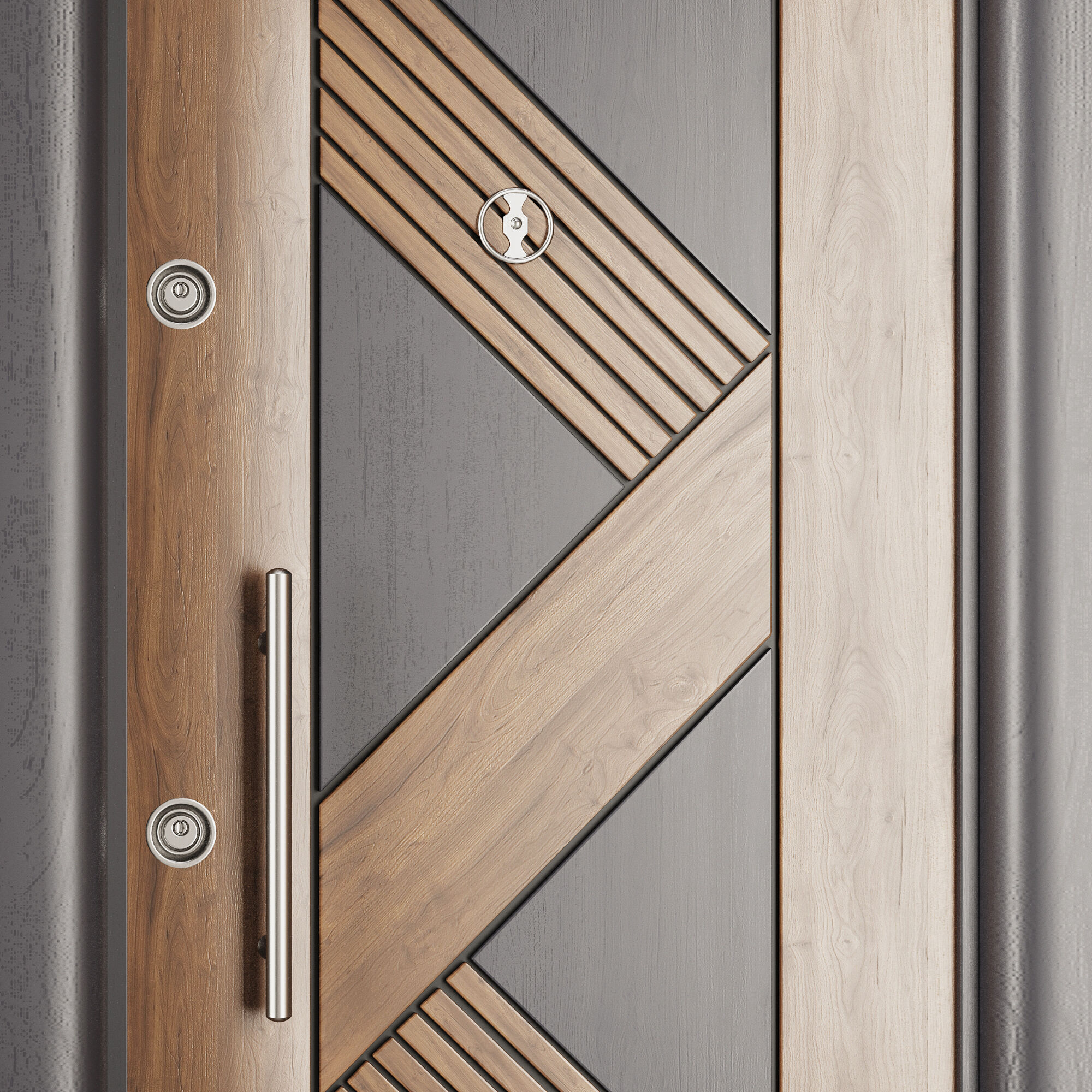 Entrance door set41 3D model_4