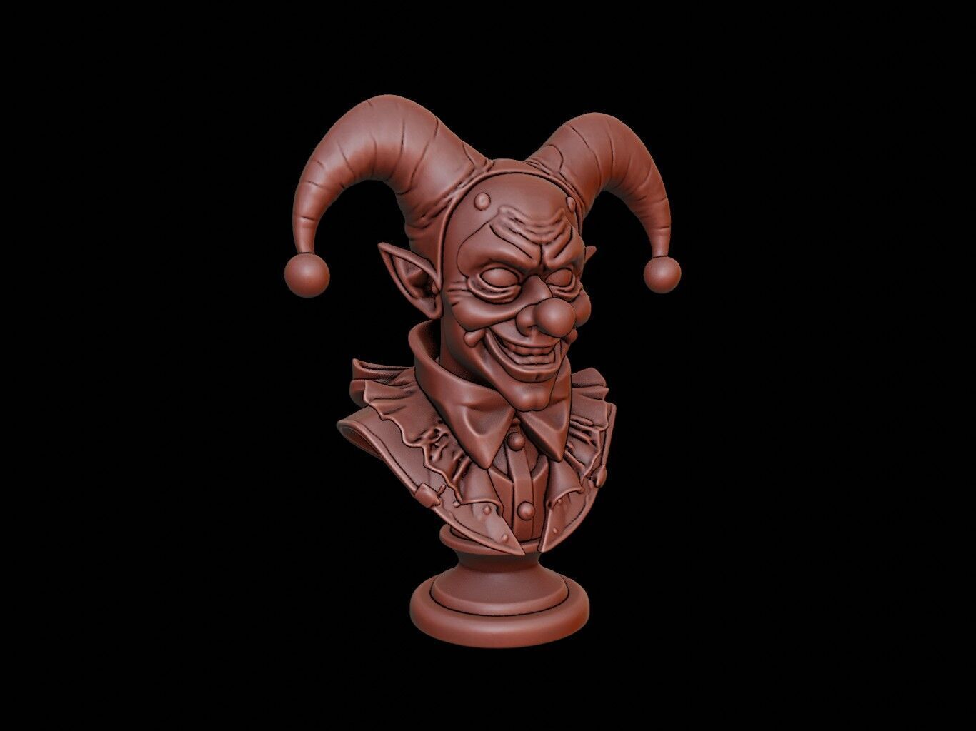 Jester Bust 3D print model_1