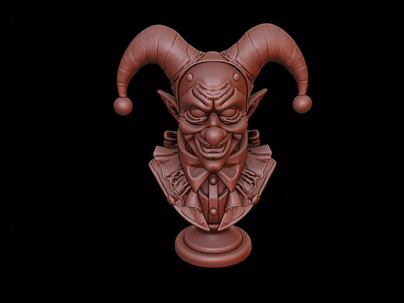 Jester Bust 3D print model_0