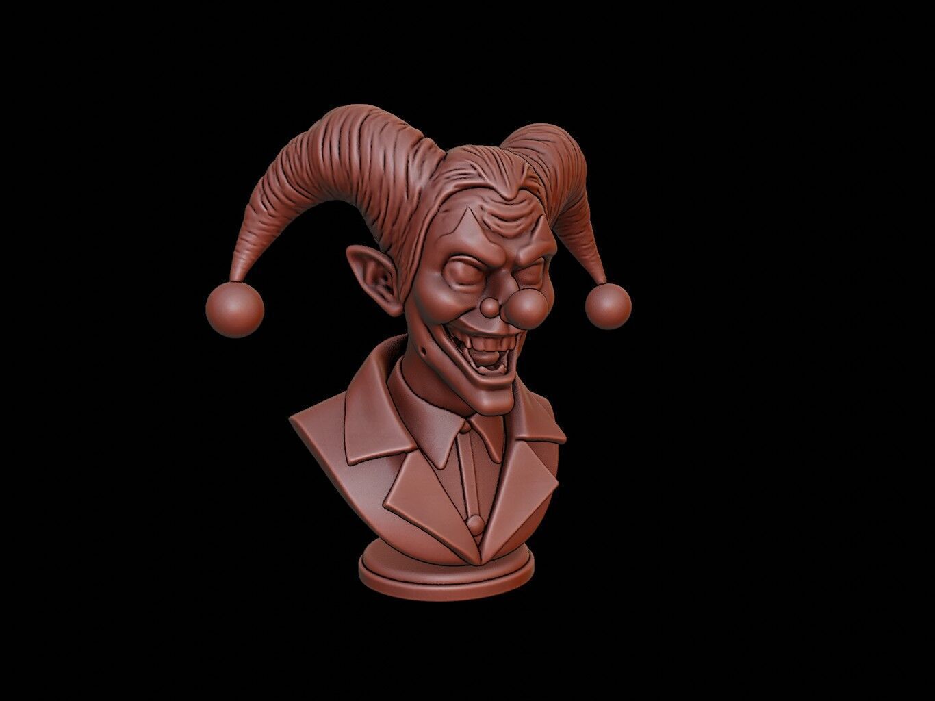 Jester Bust 3D print model_1