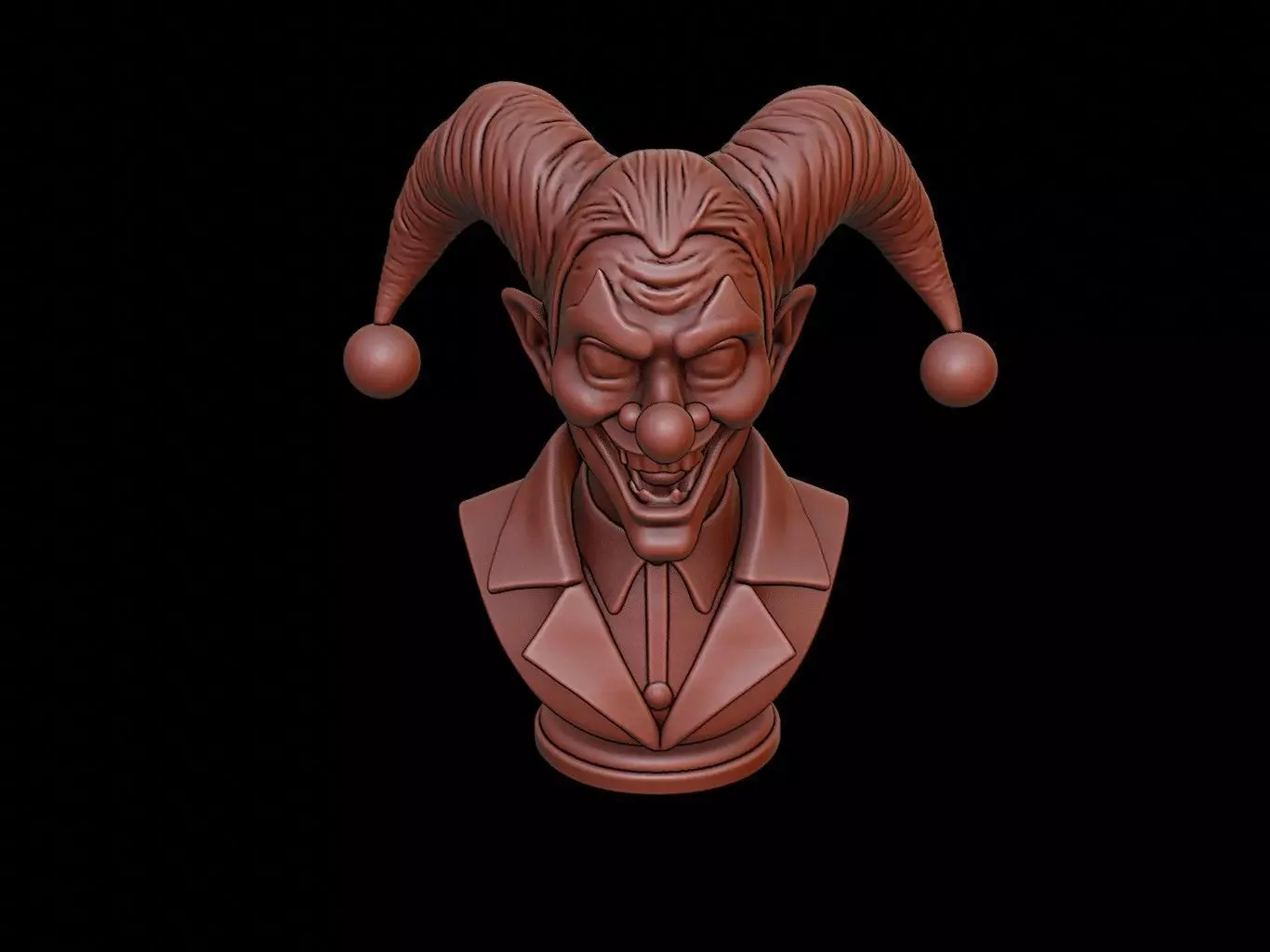 Jester Bust 3D print model_0