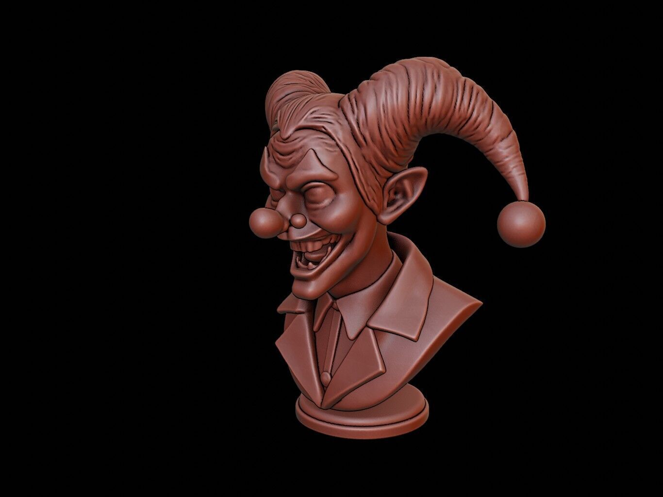 Jester Bust 3D print model_2