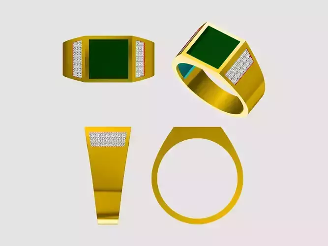 Man Ring Jewelcad Render 3d Print Model 3D print model