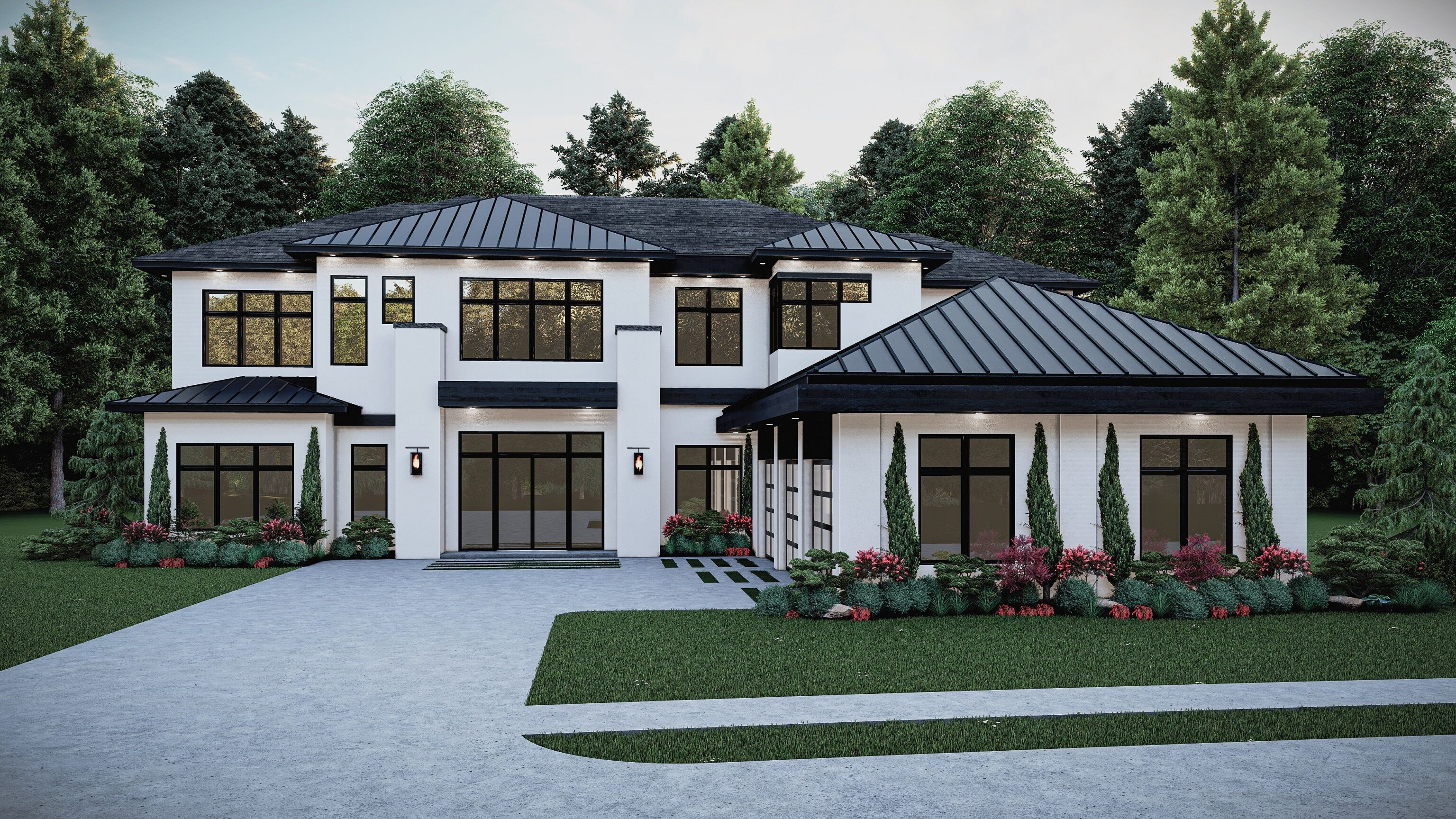 Modern House Number 13 - Stl-Dae file - 3d model Only 3D print model_2