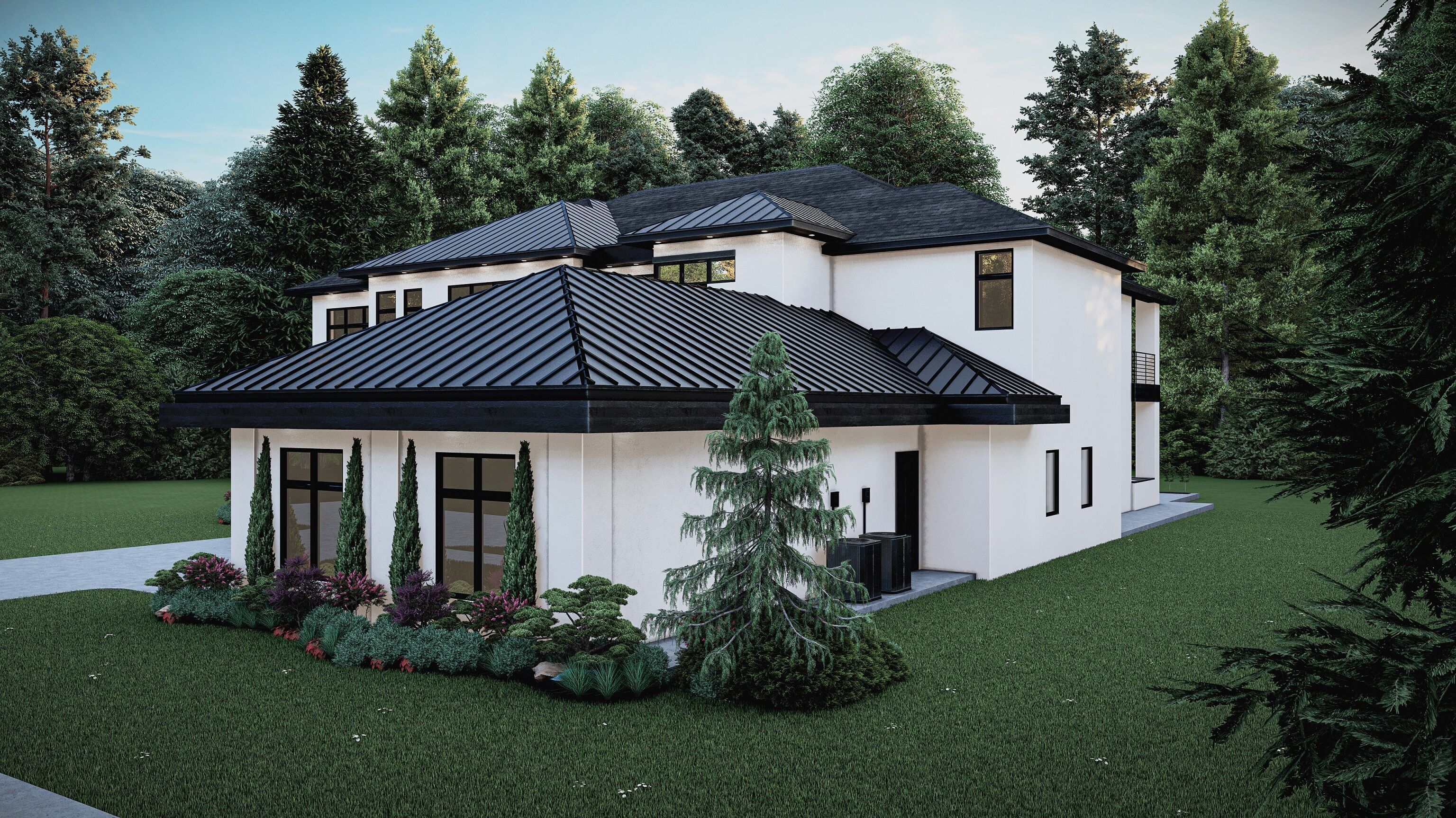 Modern House Number 13 - Stl-Dae file - 3d model Only 3D print model_3