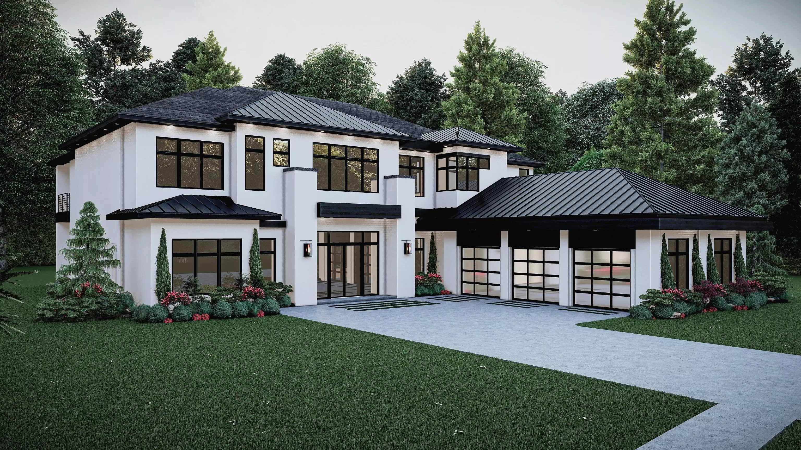 Modern House Number 13 - Stl-Dae file - 3d model Only 3D print model_0