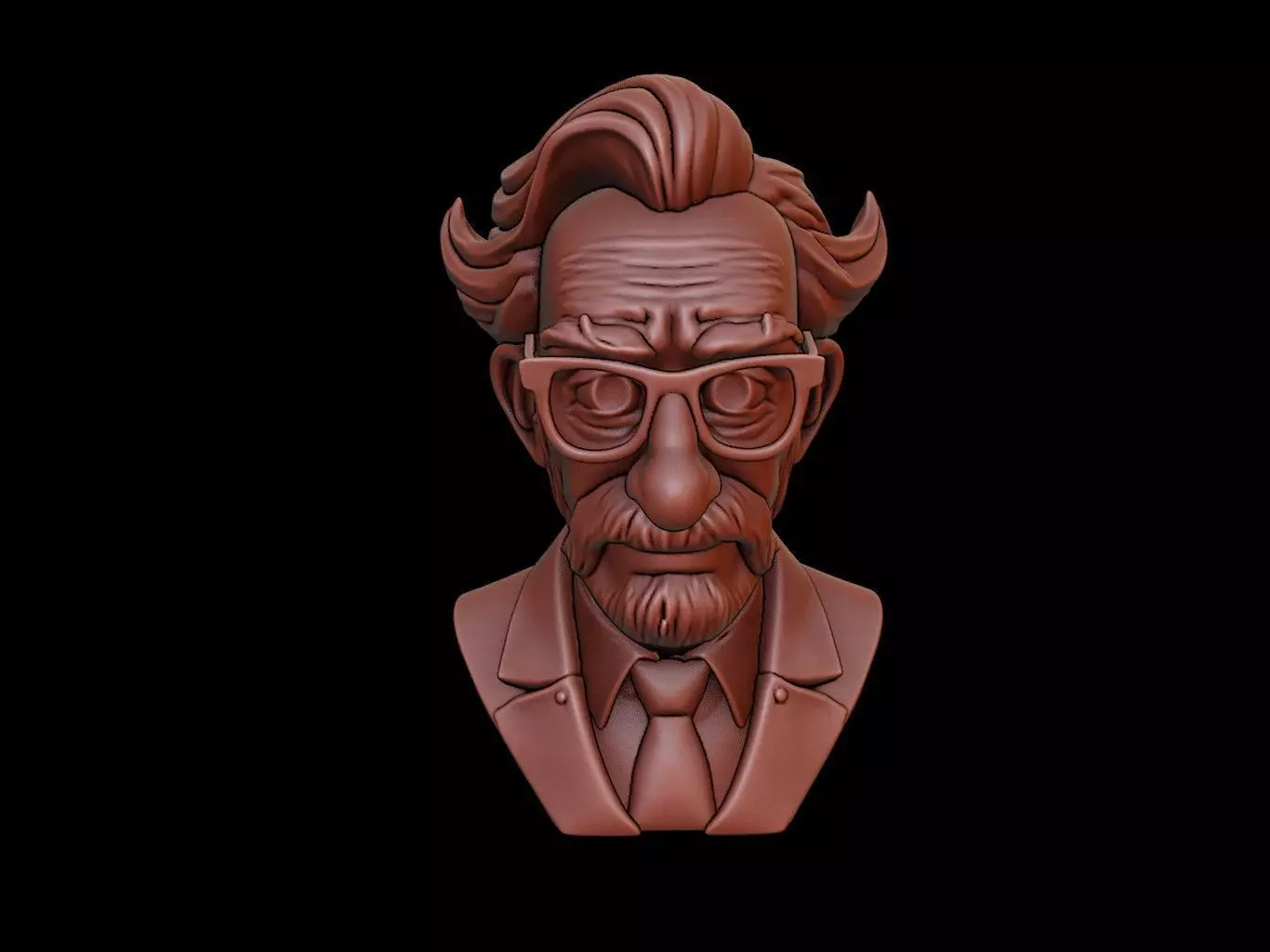 Mad Scientist Bust 3D print model