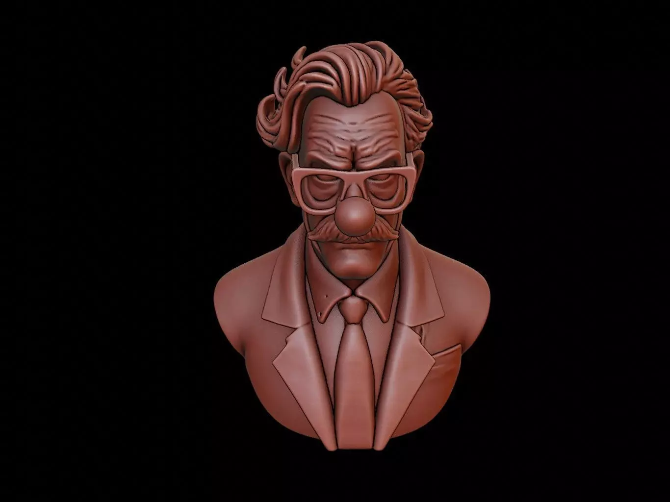 Mad Scientist Bust 3D print model_0