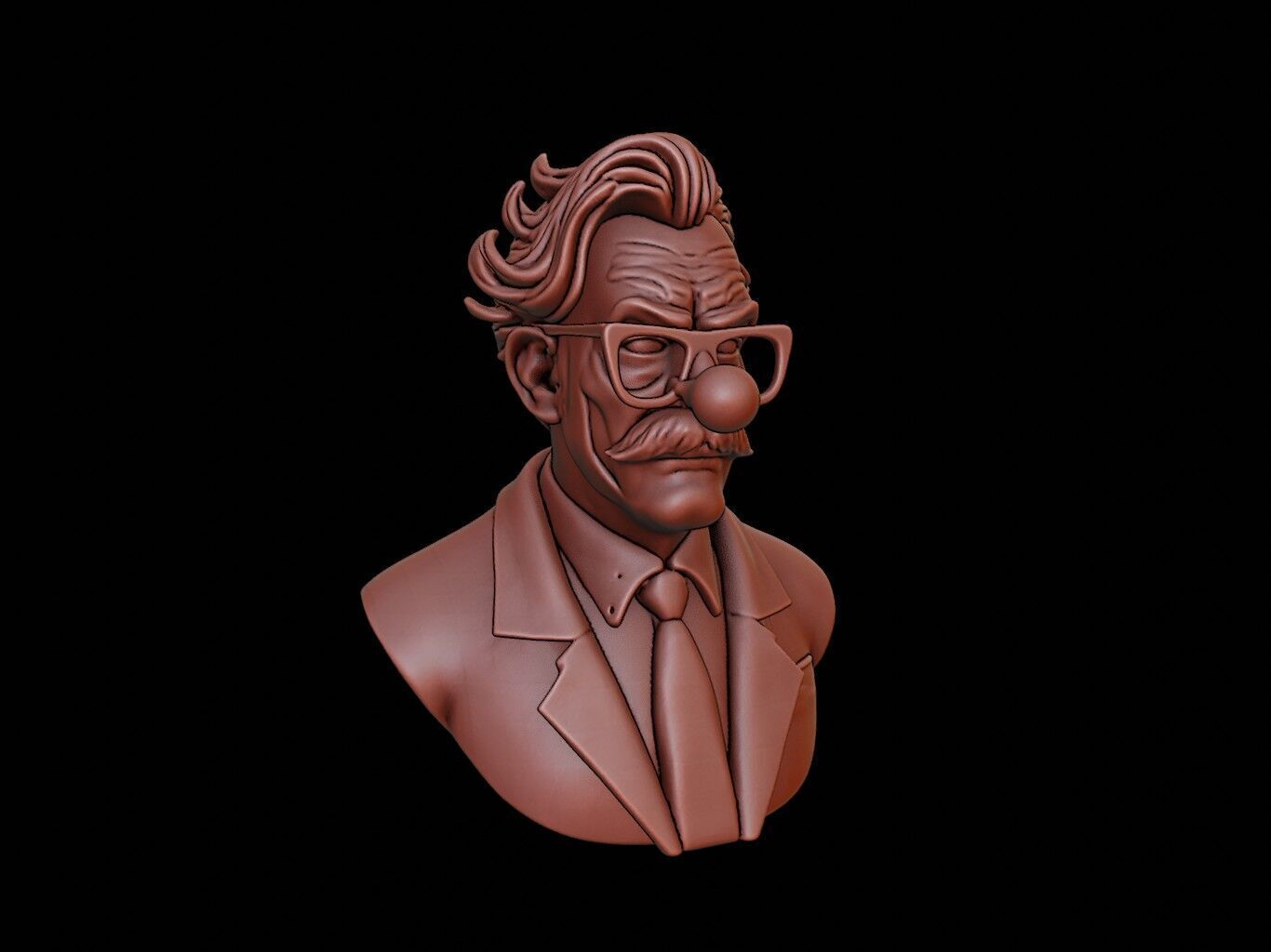 Mad Scientist Bust 3D print model_1