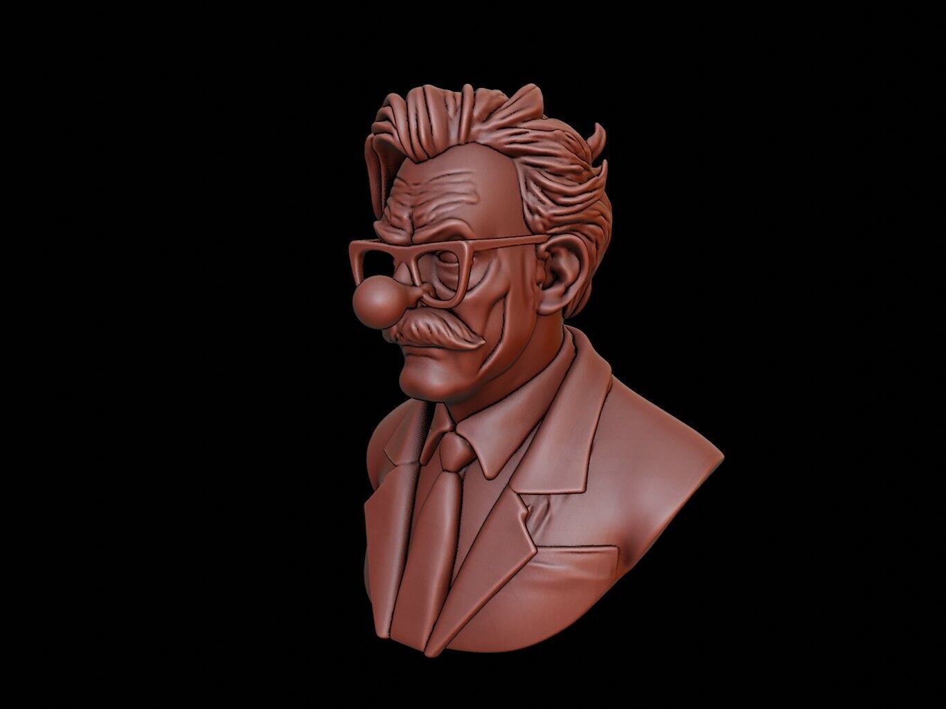 Mad Scientist Bust 3D print model_2
