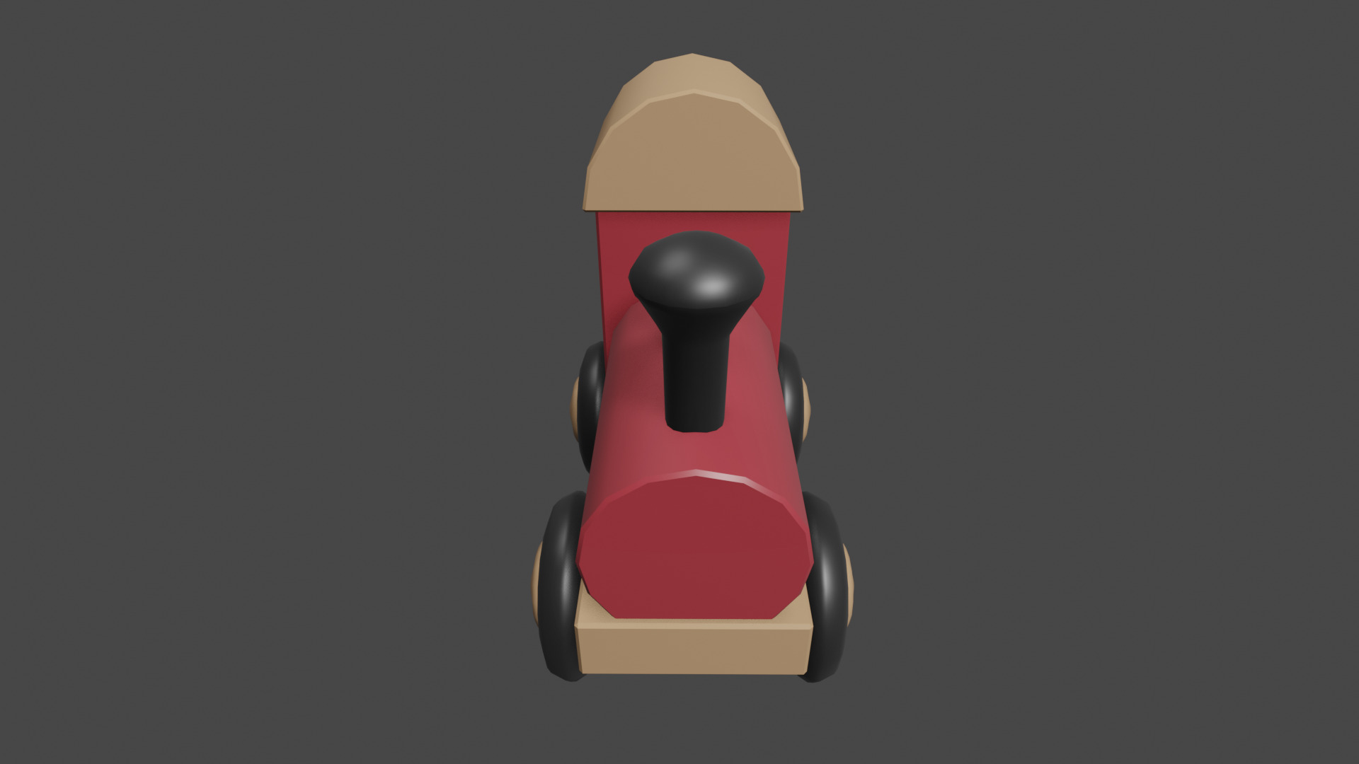 Low Poly Toy Train Free low-poly 3D model_2