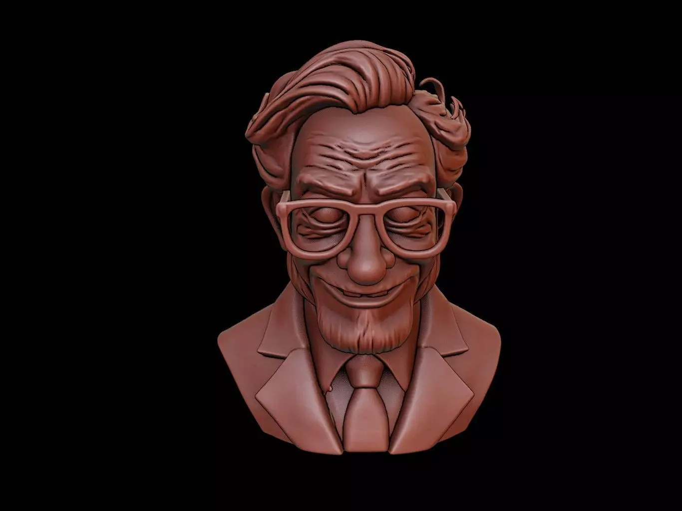 Mad Scientist Bust 3D print model_0