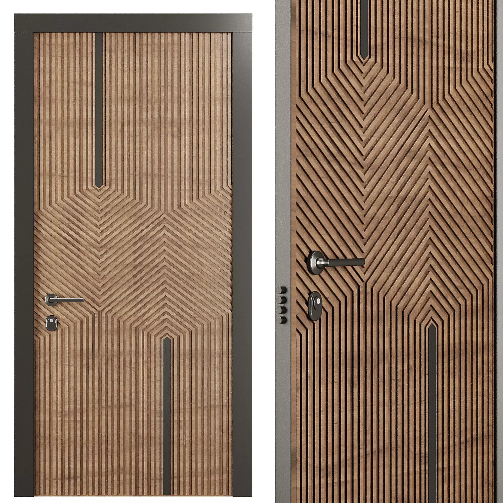 Entrance door set44 3D model_0