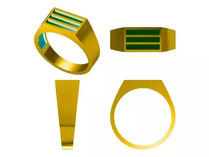 Man Ring Jewelcad Render 3d Print Model 3D print model