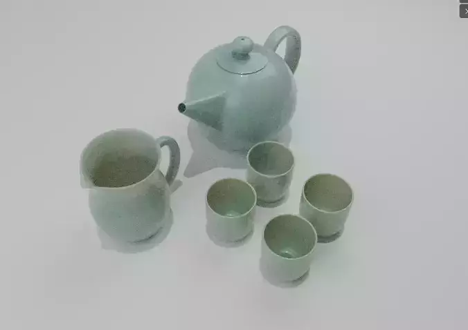 Tea Pot and Cup Display