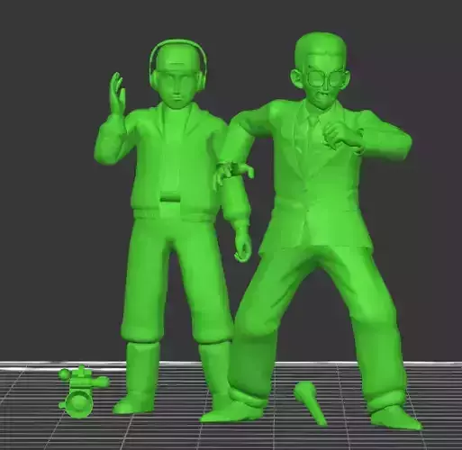 dragonball cameraman and announcer in cell game 3D print model